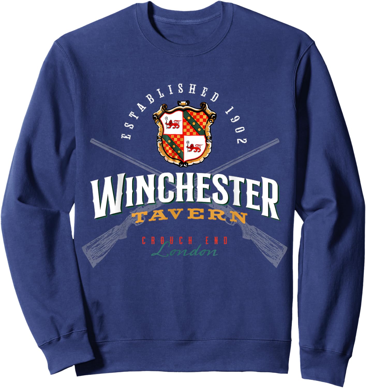 Shaun Of Tavern Zombie Movie The Dead Winchester Sweatshirt - Sweatshirt | Navy