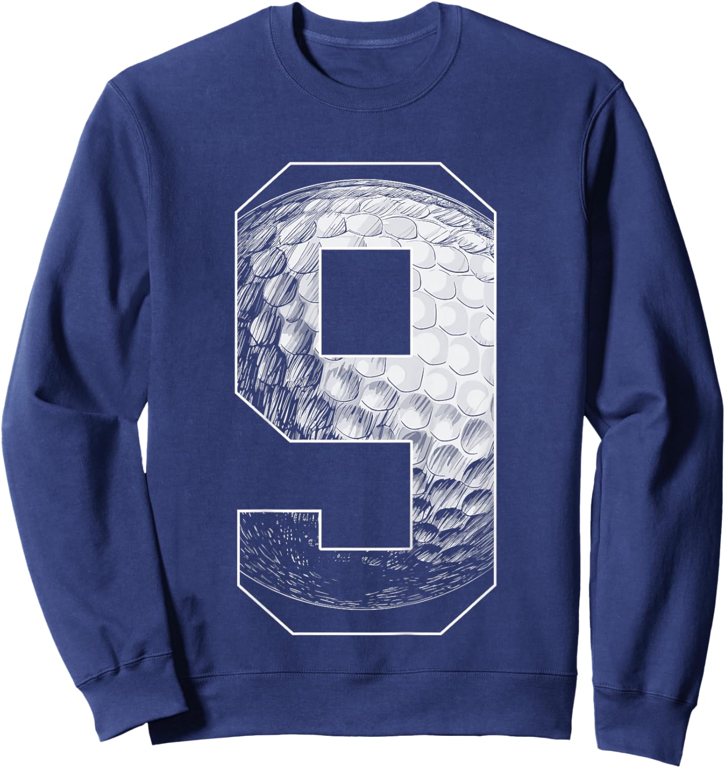 Kids 9th Birthday Boy Golf Player Golf 9 Years Old Sweatshirt - Sweatshirt | Navy