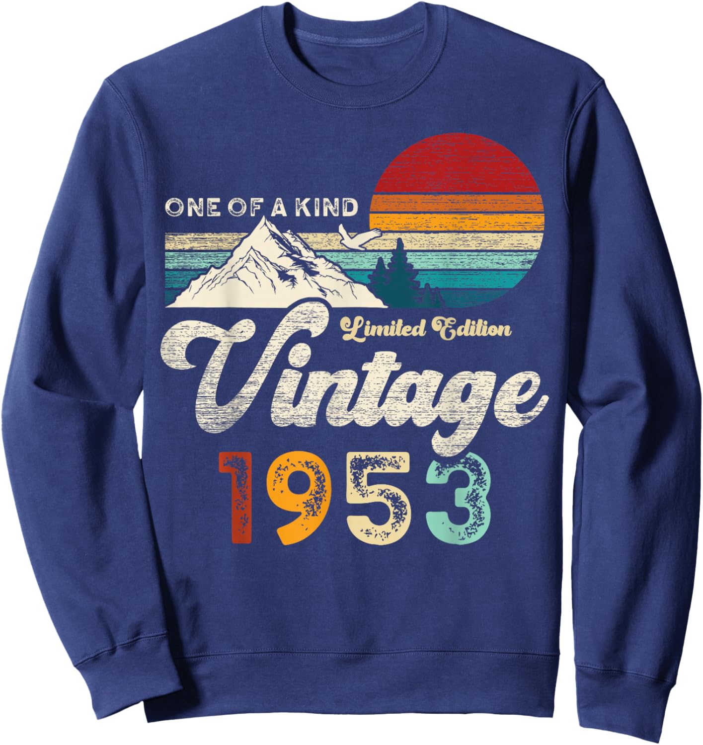 Vintage 1953 Montagnes Aigle Retro 73e Anniversaire Sweatshirt - Sweatshirt | Navy