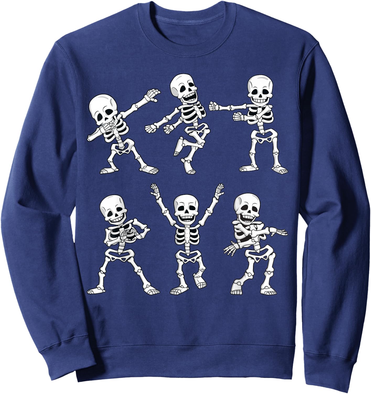 Dancing Skeletons Dance Challenge Boys Girl Kids Halloween Small Sweatshirt - Sweatshirt | Navy