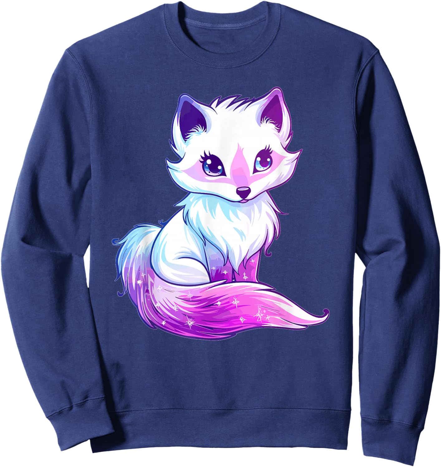 Pastel Arctic Fox I Cute Arctic Fox Sweatshirt - Sweatshirt | Navy