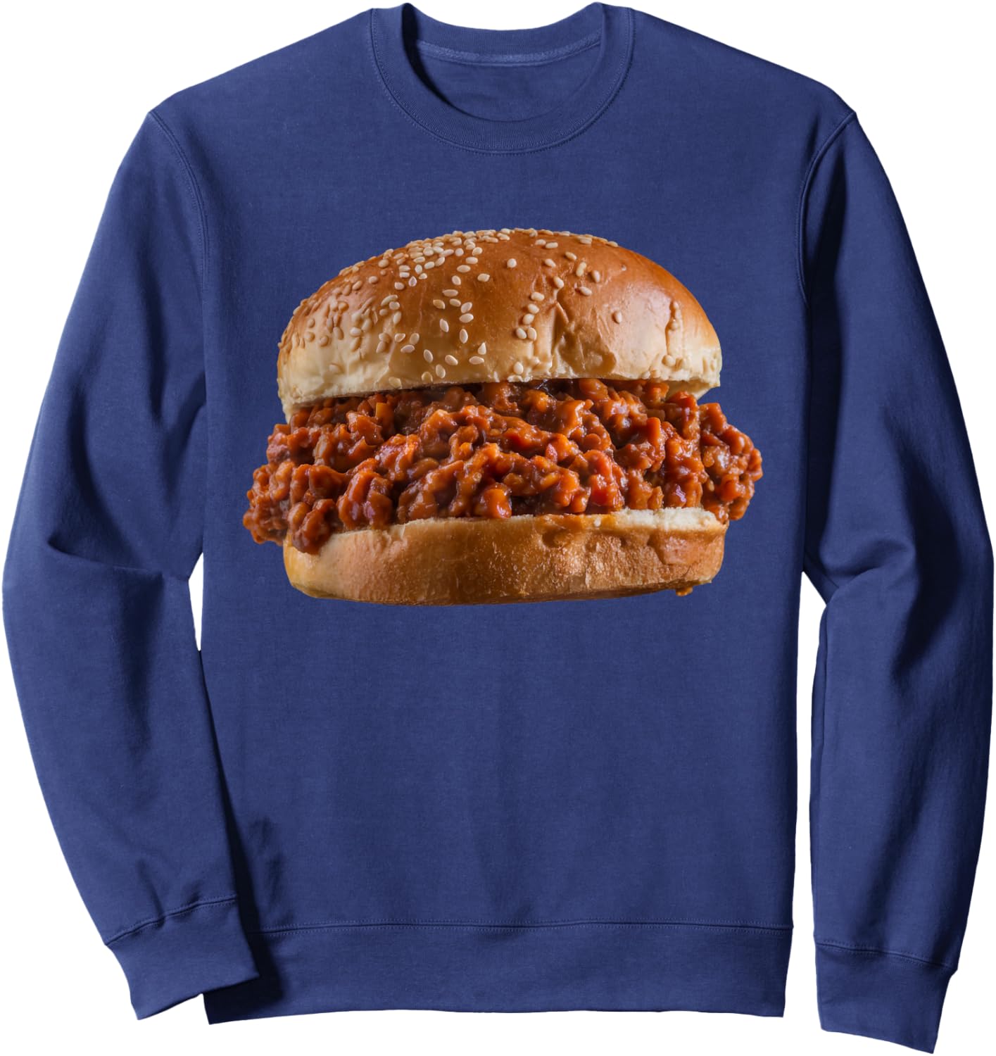 Funny Sloppy Joe Sandwich LunchLady Food Halloween Costume Sweatshirt - Sweatshirt | Navy