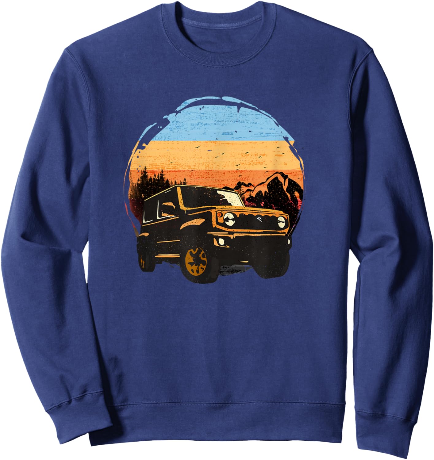 Retro-Vintage-Stil passend für Jimny GJ JB74 Fans Offroad Sweatshirt - Sweatshirt | Navy