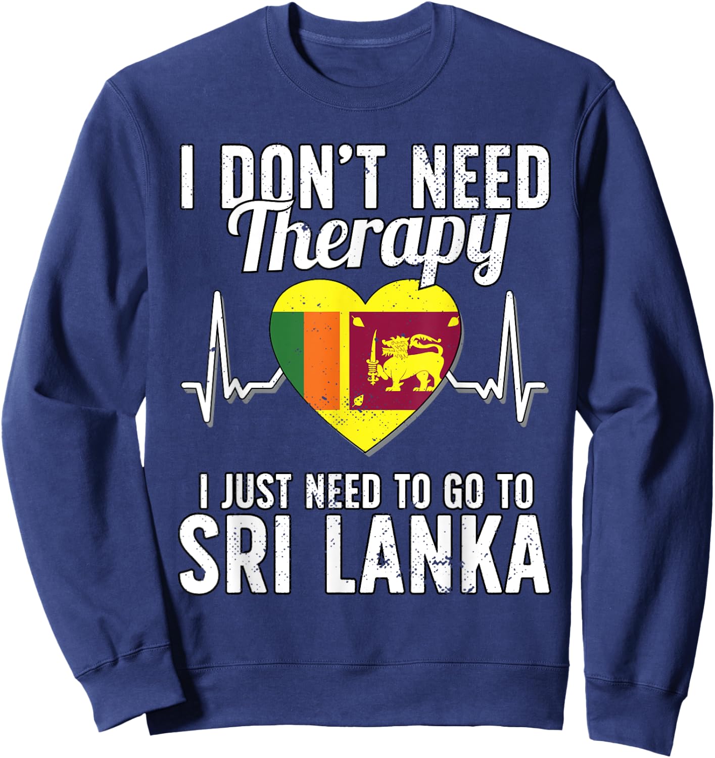 Sri Lanka Flag I Vacation Sri Lanka Sweatshirt - Sweatshirt | Navy