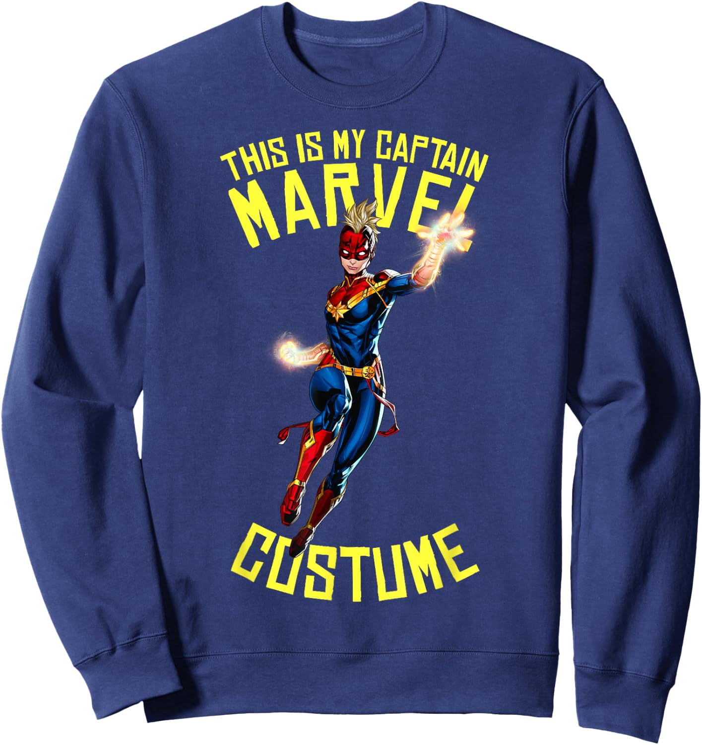 Marvel Halloween This Is My Captain Marvel Costume Sweatshirt - Sweatshirt | Navy