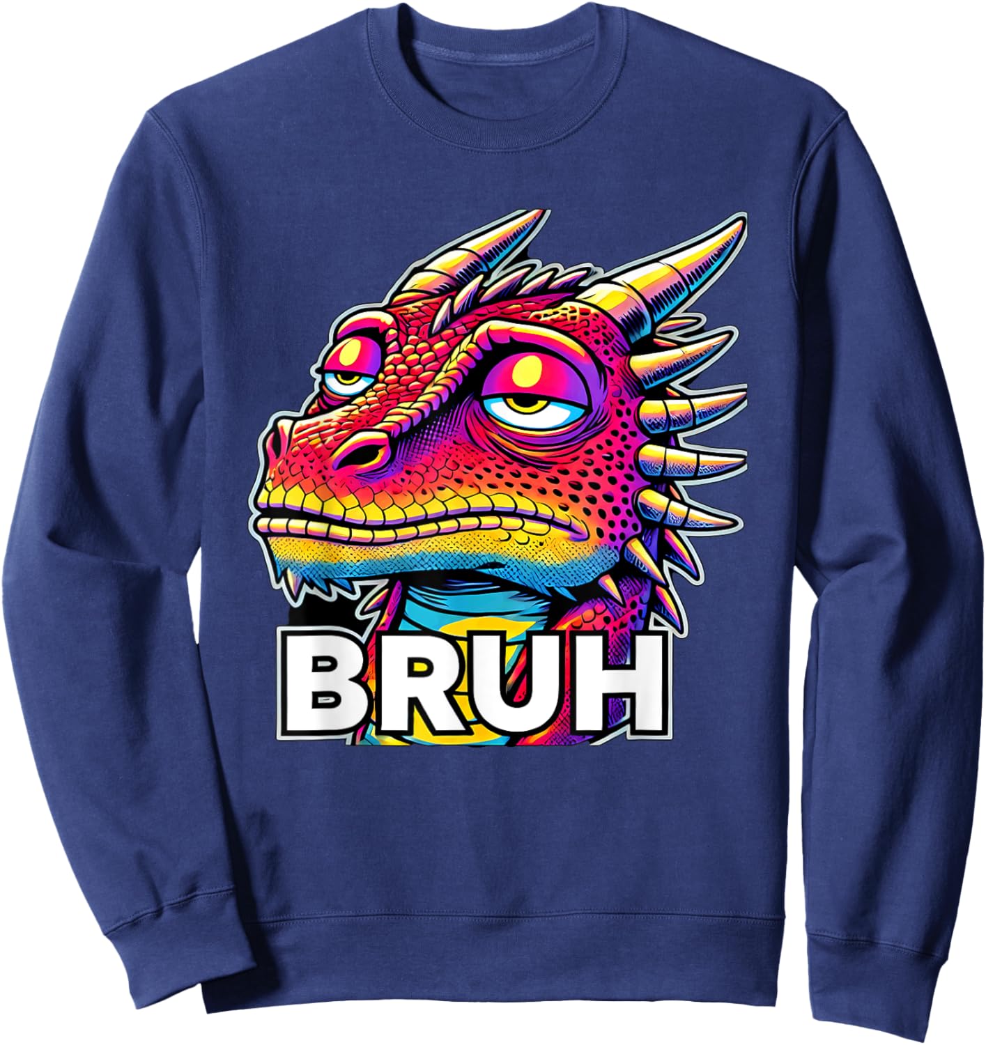 Humor Dragon Bruh Sweatshirt - Sweatshirt | Navy