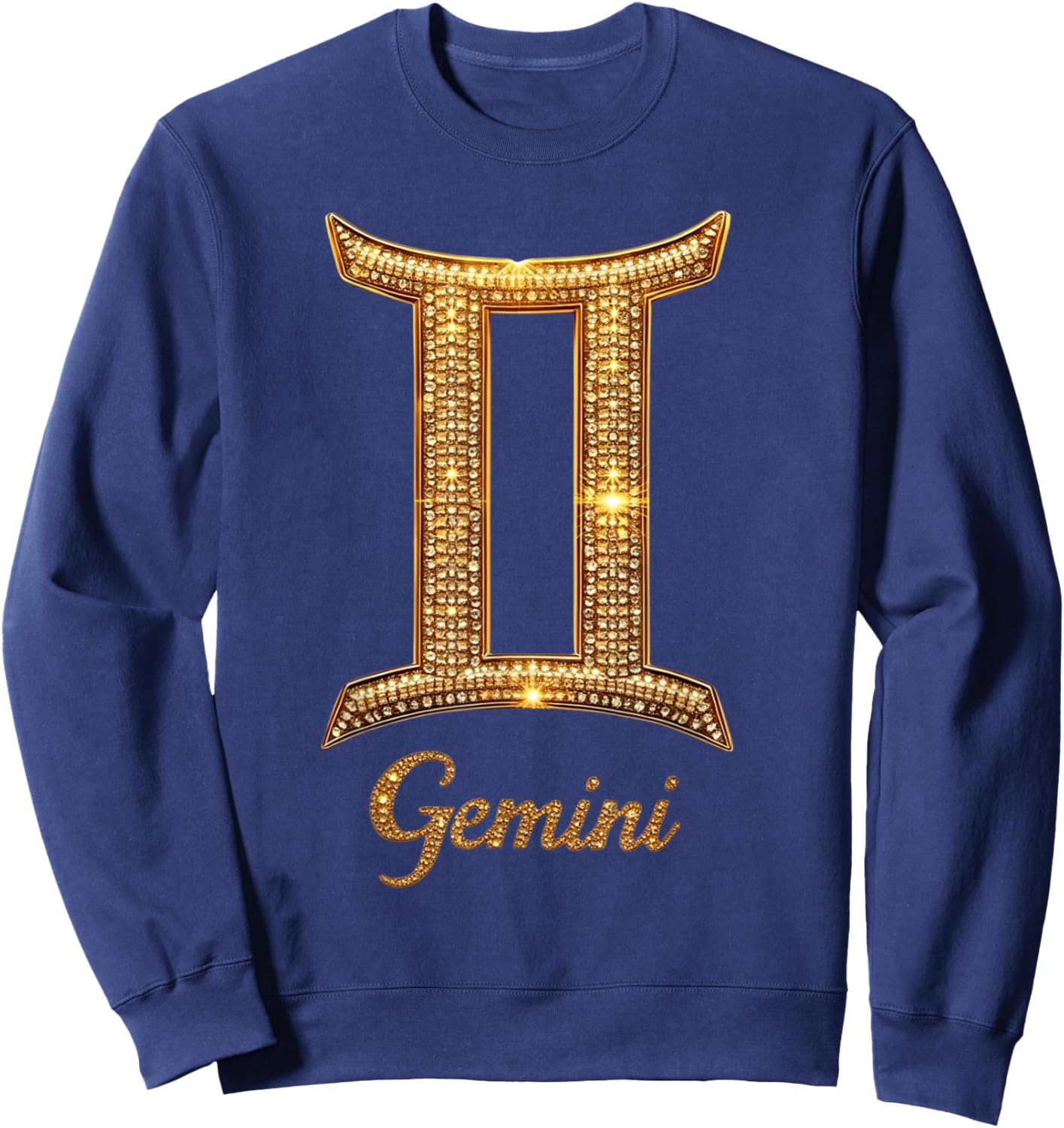 Fancy Gold and Diamond Gemini Gift Sweatshirt - Sweatshirt | Navy
