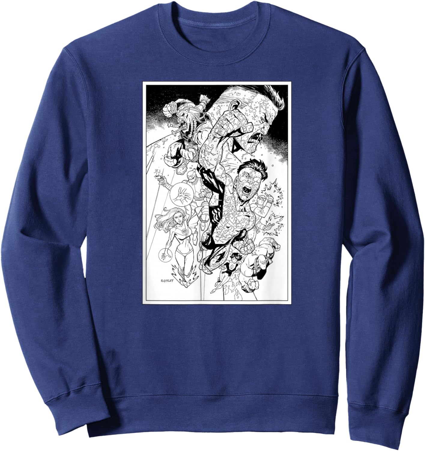 Invincible Character Montage Sweatshirt - Sweatshirt | Navy