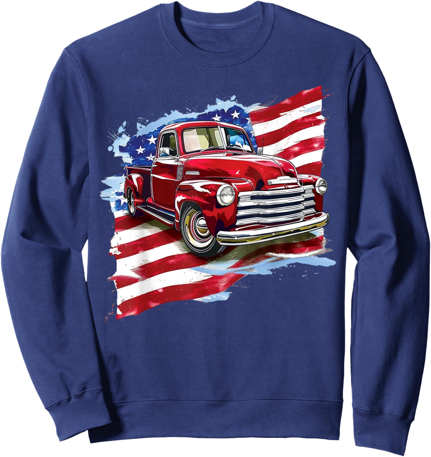 Vintage Pick Up Truck Sweatshirt - Sweatshirt | Navy