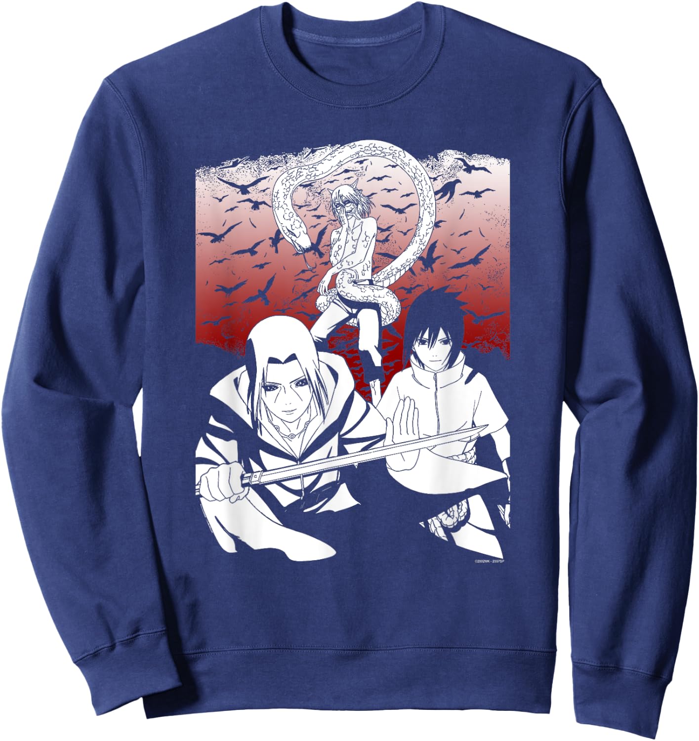 Naruto Shippuden Sasuke Orochimaru Anime Sweatshirt - Sweatshirt | Navy