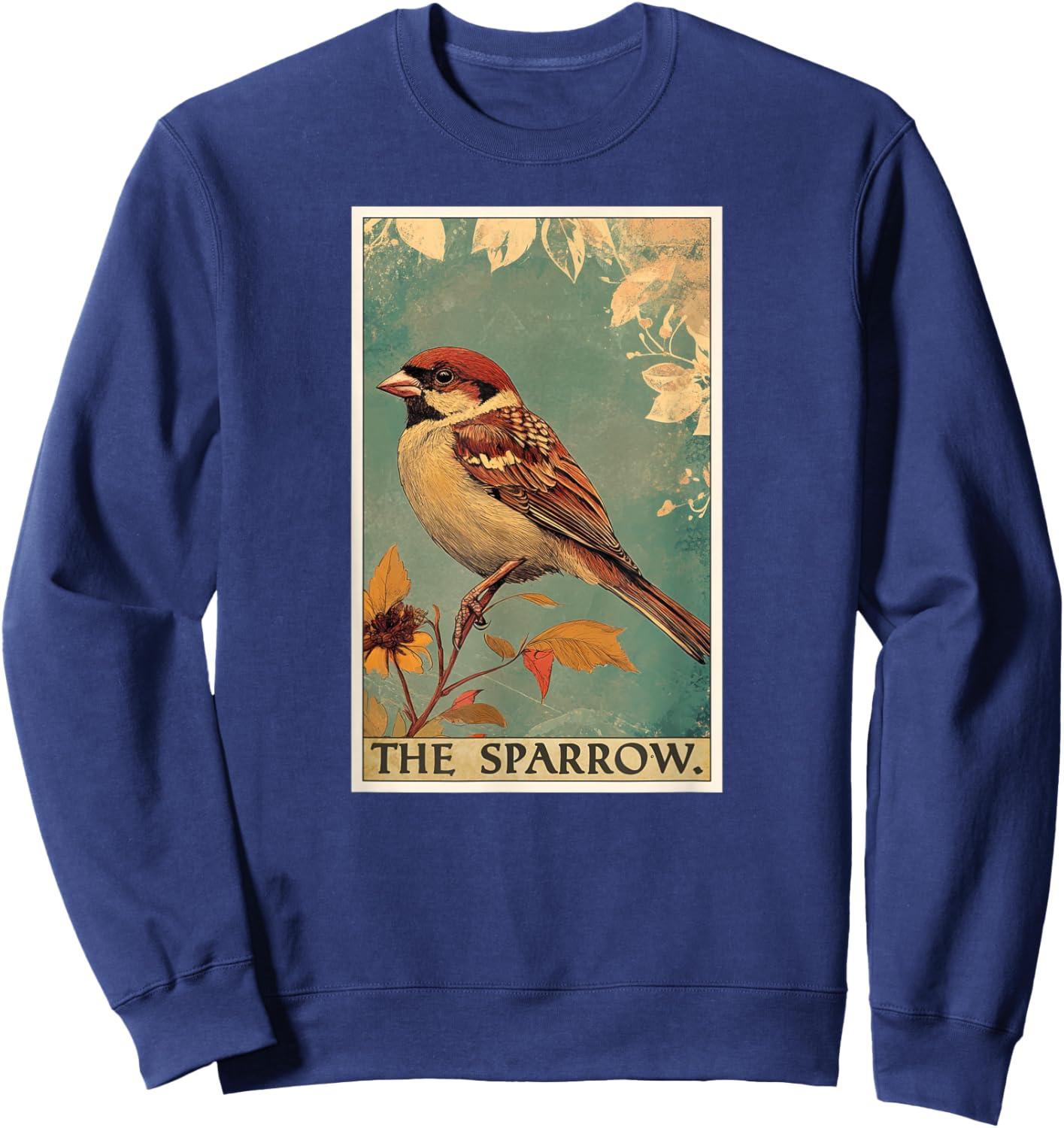 Sparrow Tarot Card Sparrows Sparrow Sweatshirt - Sweatshirt | Navy