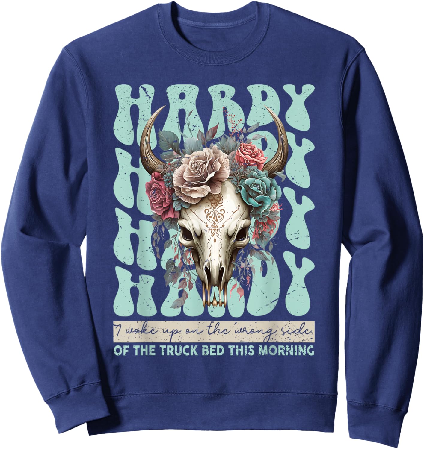 Retro Country Western Cowboy Fouth Of July Meme Sweatshirt - Sweatshirt | Navy