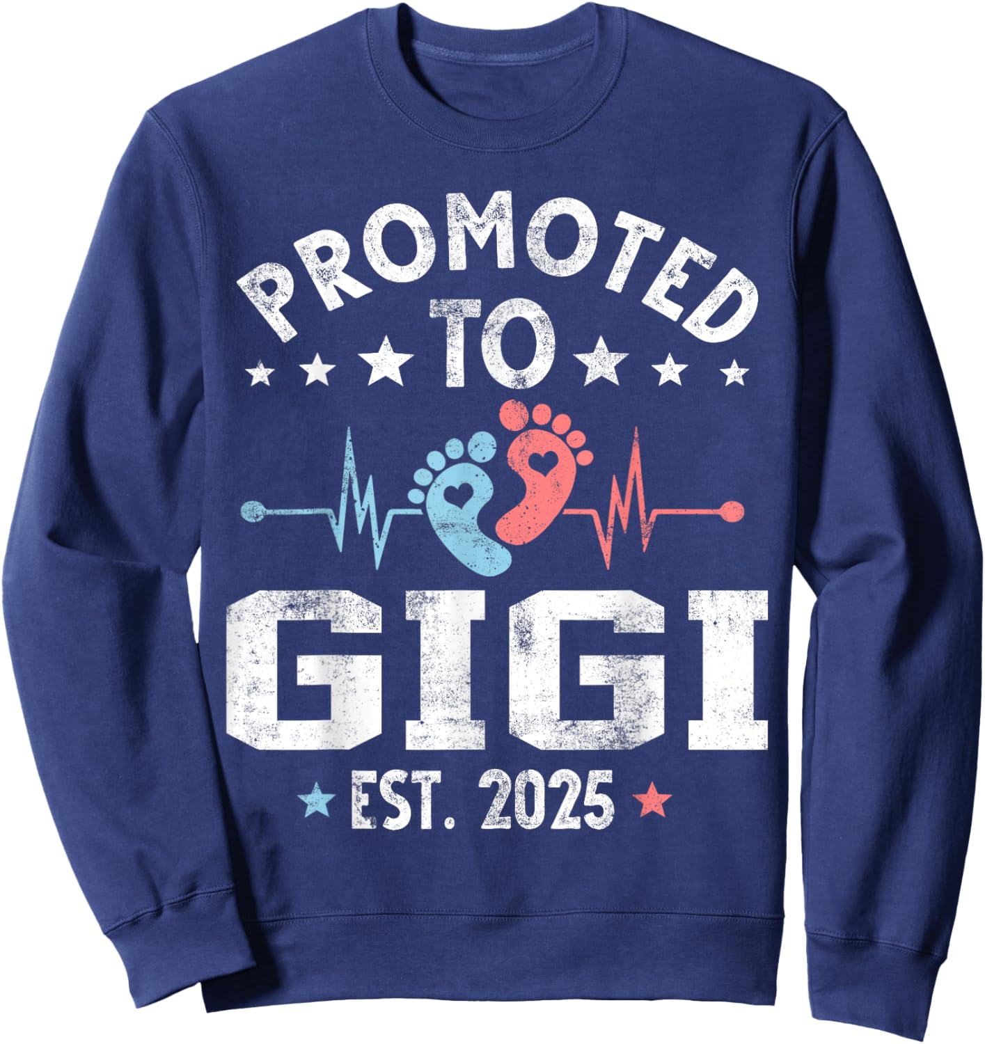 Vintage Promoted To Gigi EST. 2025 Sweatshirt - Sweatshirt | Navy