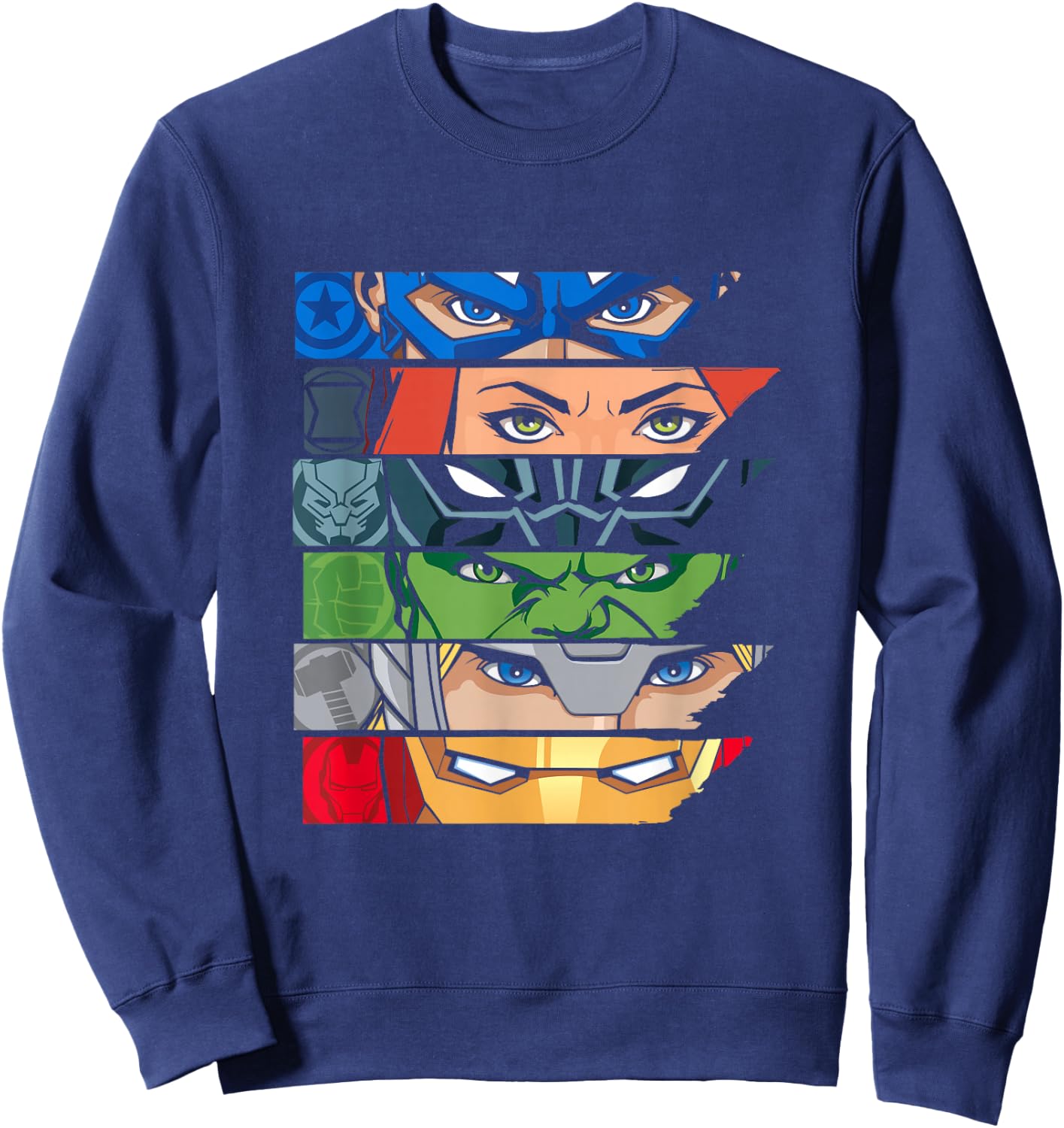 Marvel Avengers Super Hero Eyes Black Sweatshirt - Sweatshirt | Navy