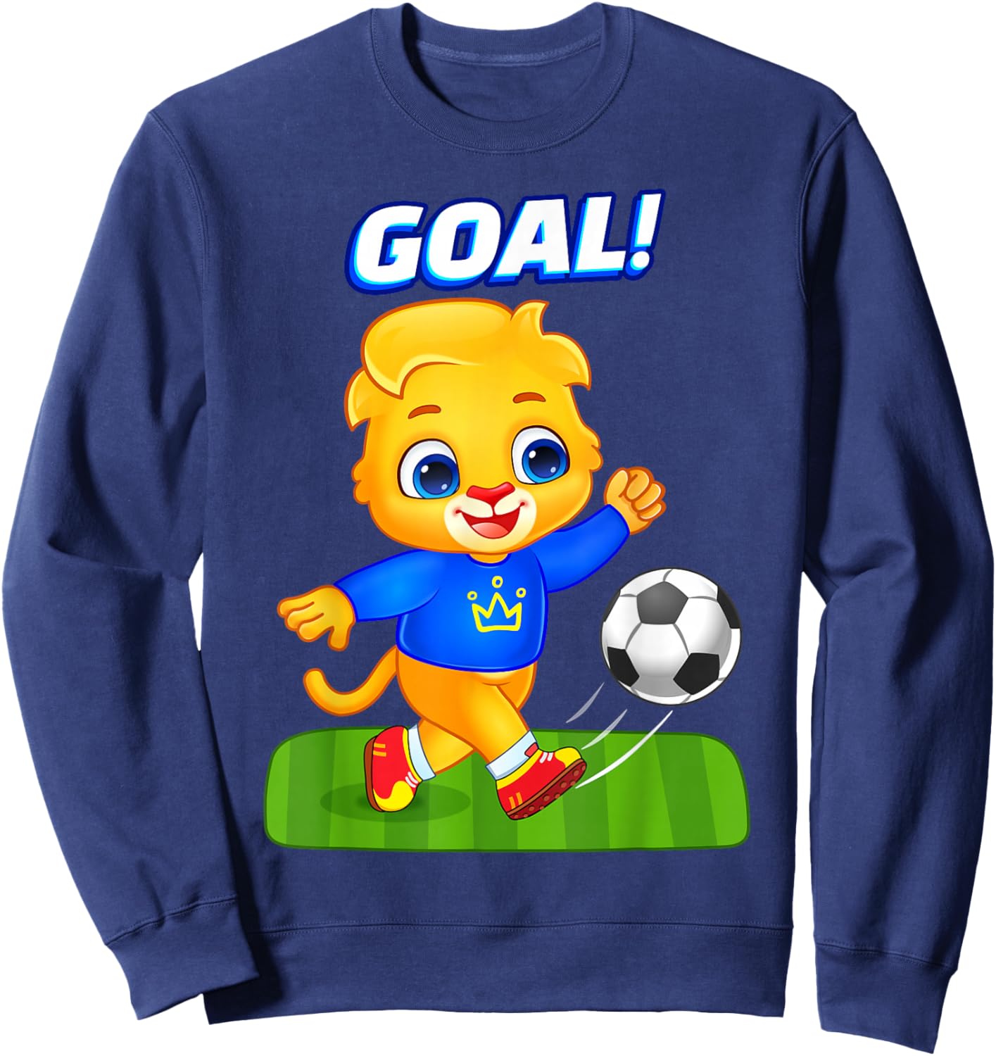 Soccer Lover Sports Player | Lucas Playing Soccer Sweatshirt - Sweatshirt | Navy