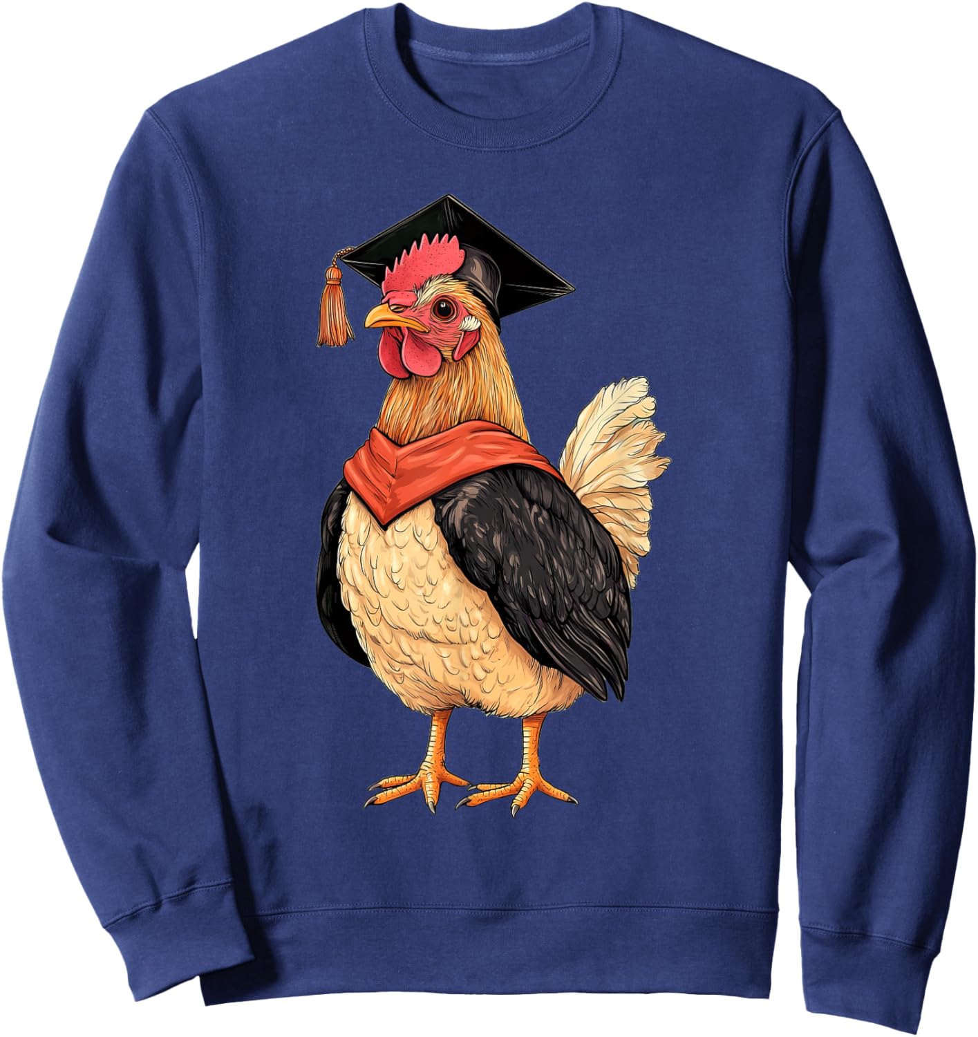 Kawaii Chicken Graduation Sweatshirt - Sweatshirt | Navy