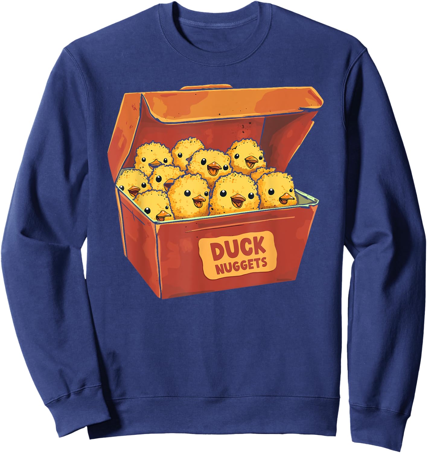 Duck Nuggets Foodie Women Duck Chicken Nugget Kids Sweatshirt - Sweatshirt | Navy