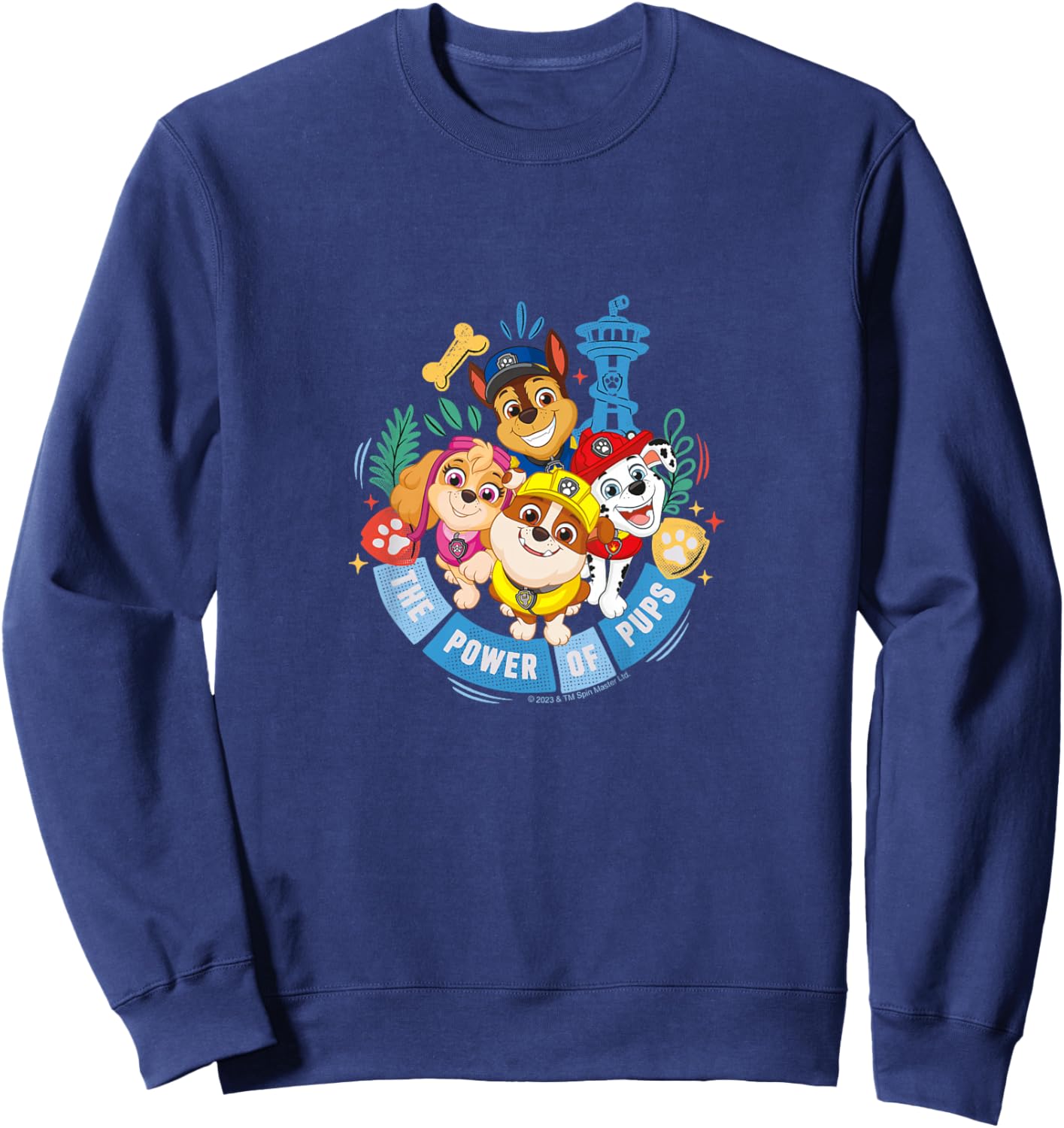 PAW Patrol The Power Of Pups Colorful Big Group Shot Sweatshirt - Sweatshirt | Navy
