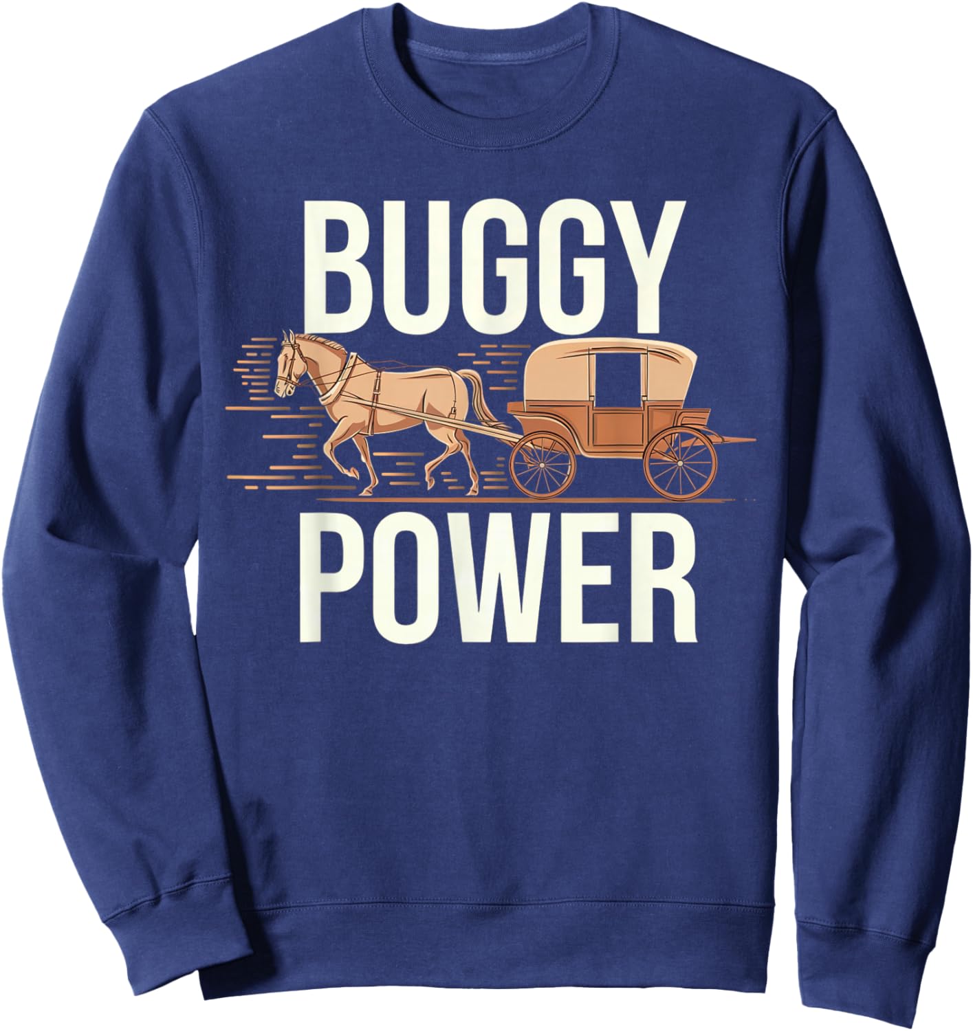 Amish Buggy – Classic Countryside Design Sweatshirt - Sweatshirt | Navy