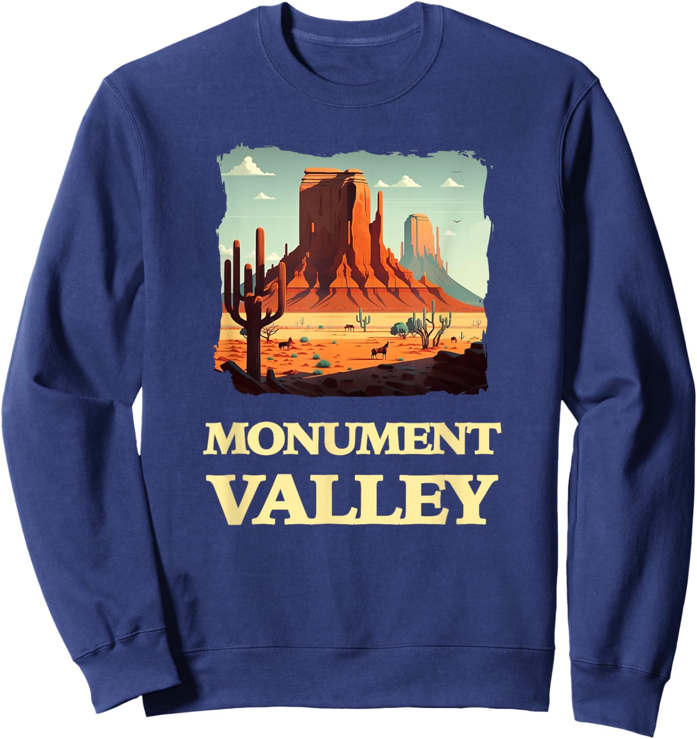 Monument Valley Utah Sweatshirt - Sweatshirt | Navy