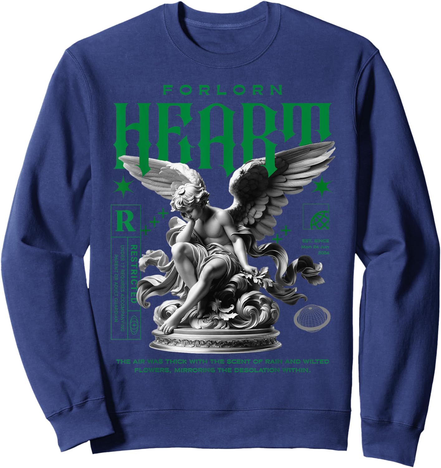 Forlorn Heart Lucky Green 5s Matching Women Sweatshirt - Sweatshirt | Navy