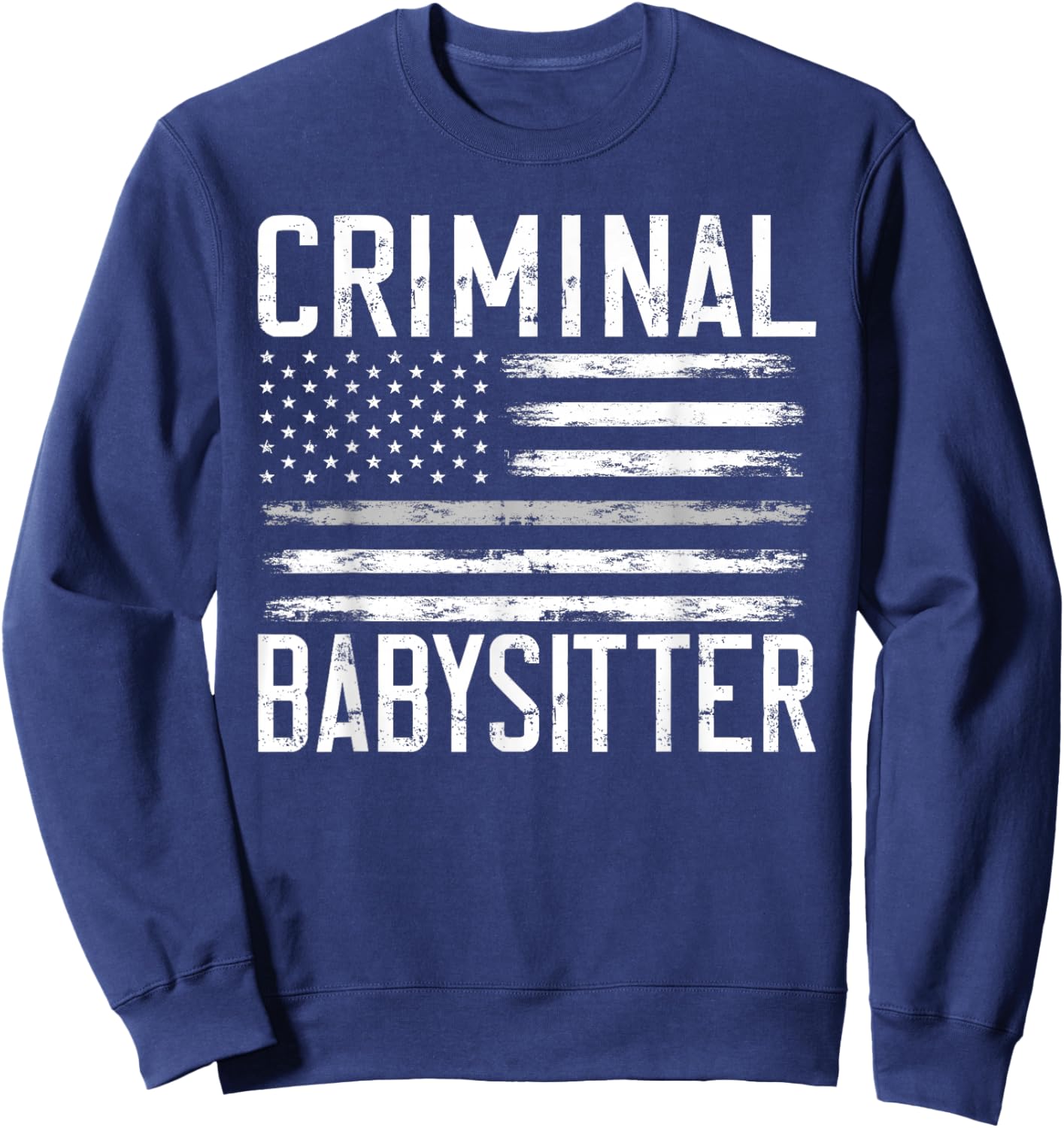 Correctional Officer Criminal Babysitter Thin Grey Line Sweatshirt - Sweatshirt | Navy