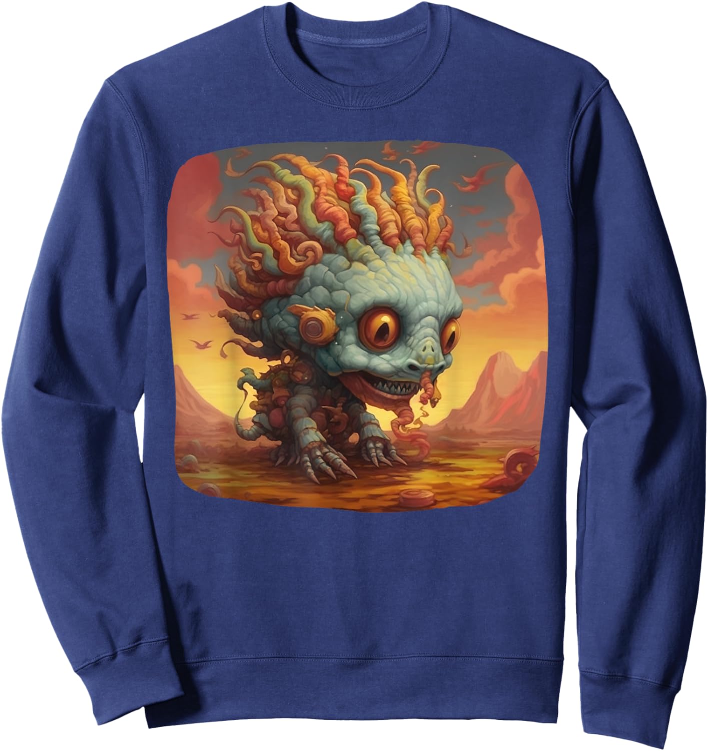 YA Sci Fi Giger Aliens T Giger Dream Space Martian Fantasy T Sweatshirt - Sweatshirt | Navy