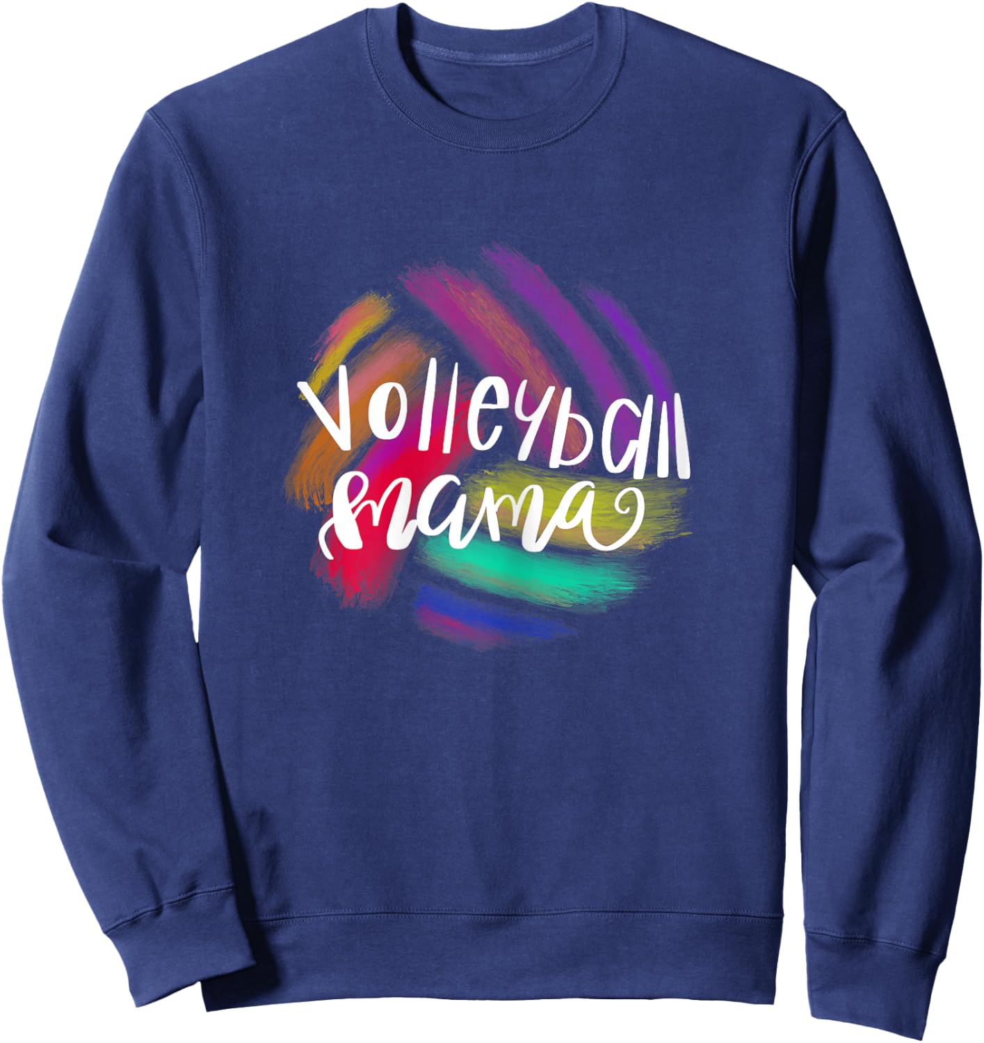 Volleyball Mama Female Sporty Mother Gift Volleyball Mom Sweatshirt - Sweatshirt | Navy