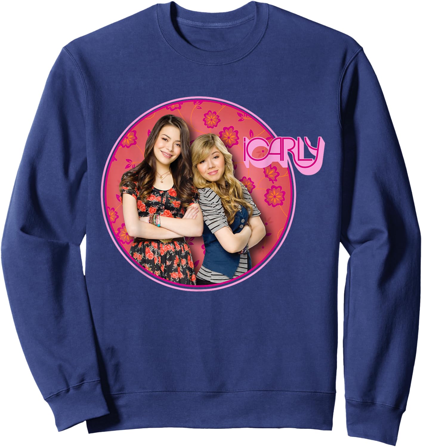 iCarly Floral Sam and Carly Sweatshirt - Sweatshirt | Navy