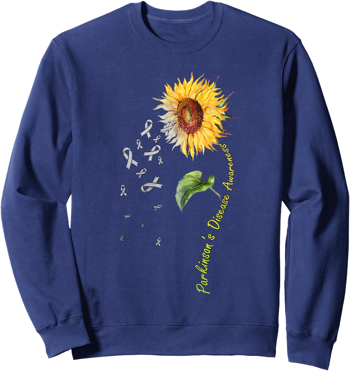 Parkinson's Disease Awareness Sunflower Sweatshirt - Sweatshirt | Navy