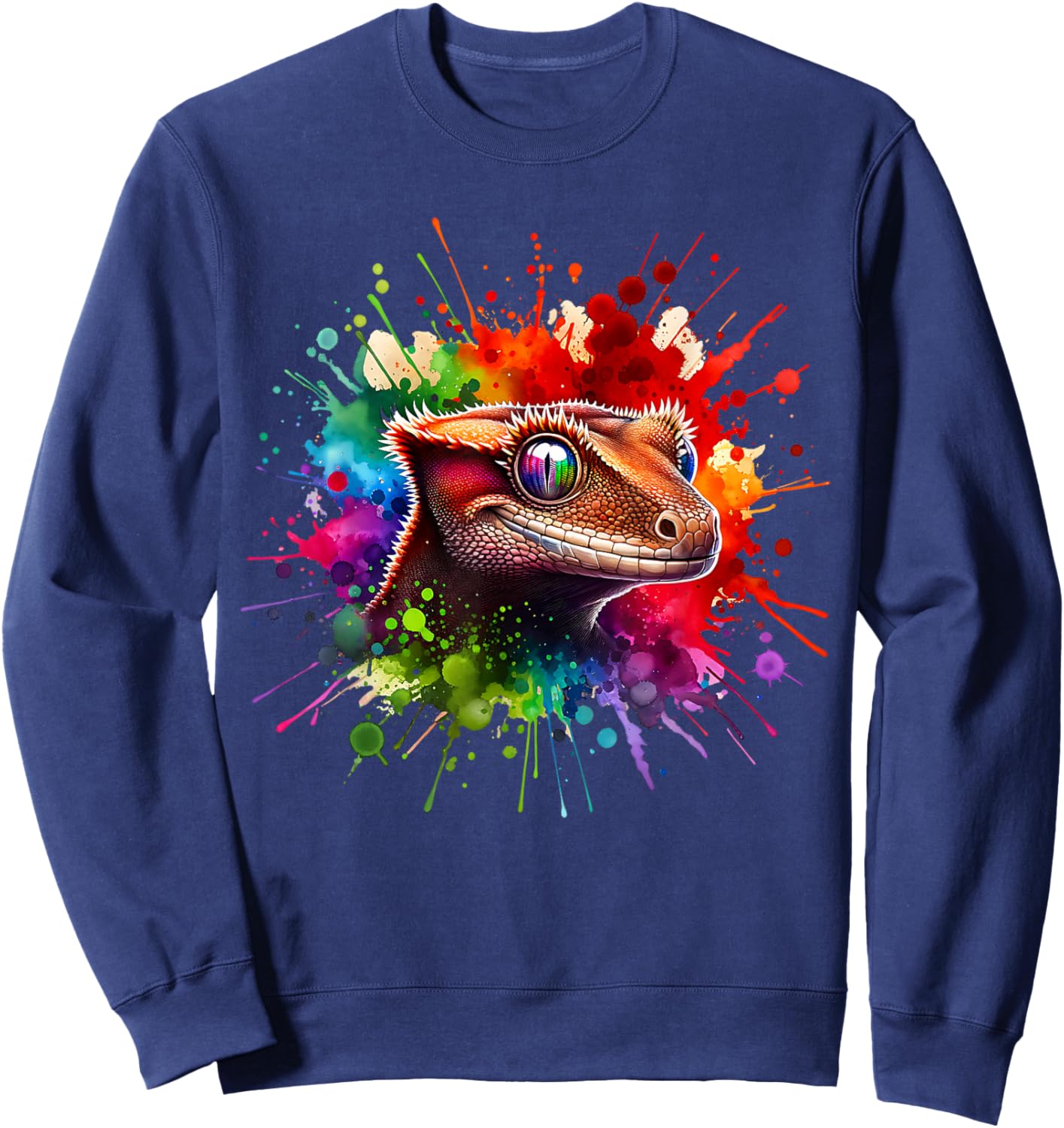Kronengecko Gecko Echse Kronengecko Sweatshirt - Sweatshirt | Navy
