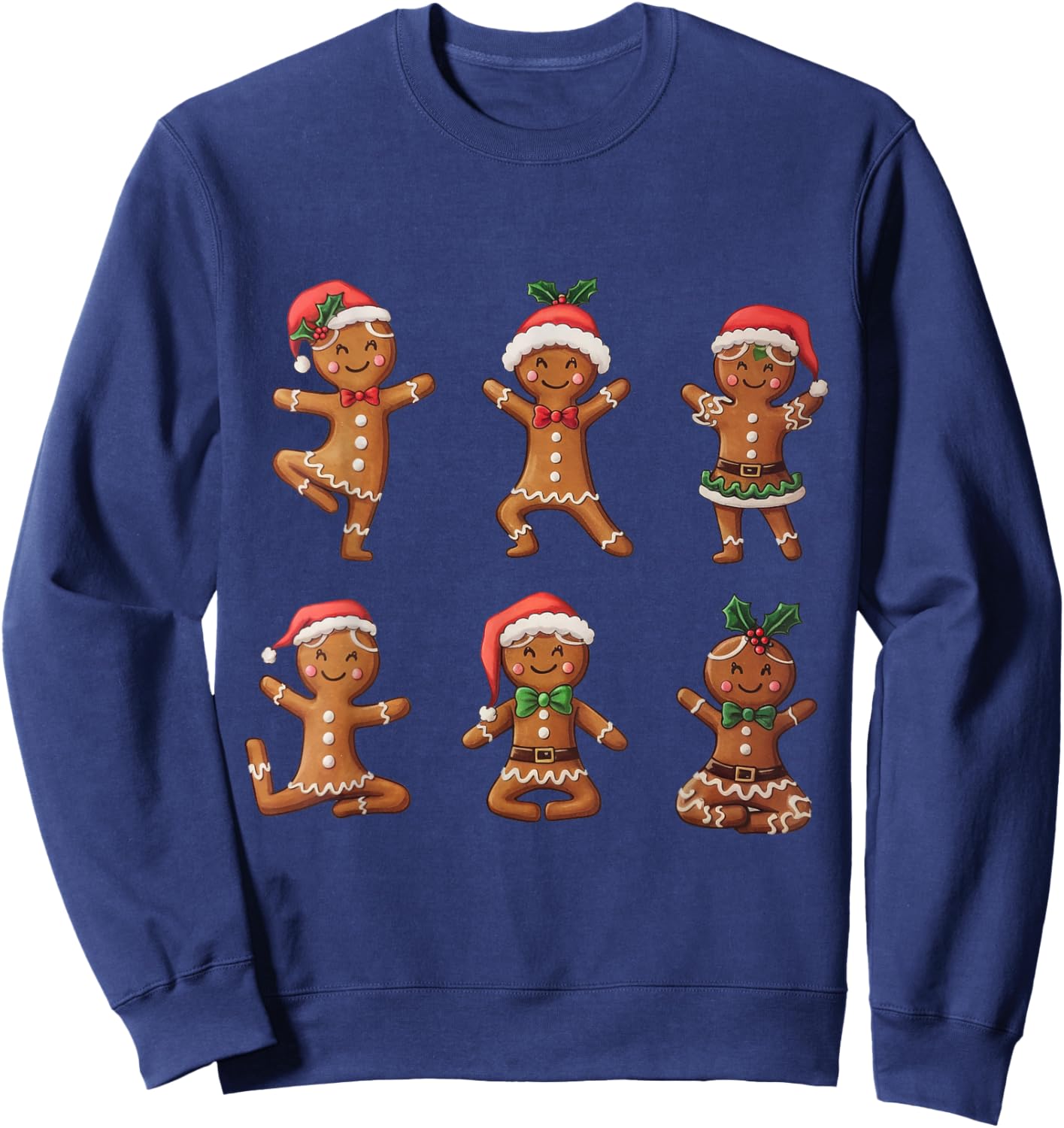 Yoga Xmas Christmas Gingerbread Sweatshirt - Sweatshirt | Navy