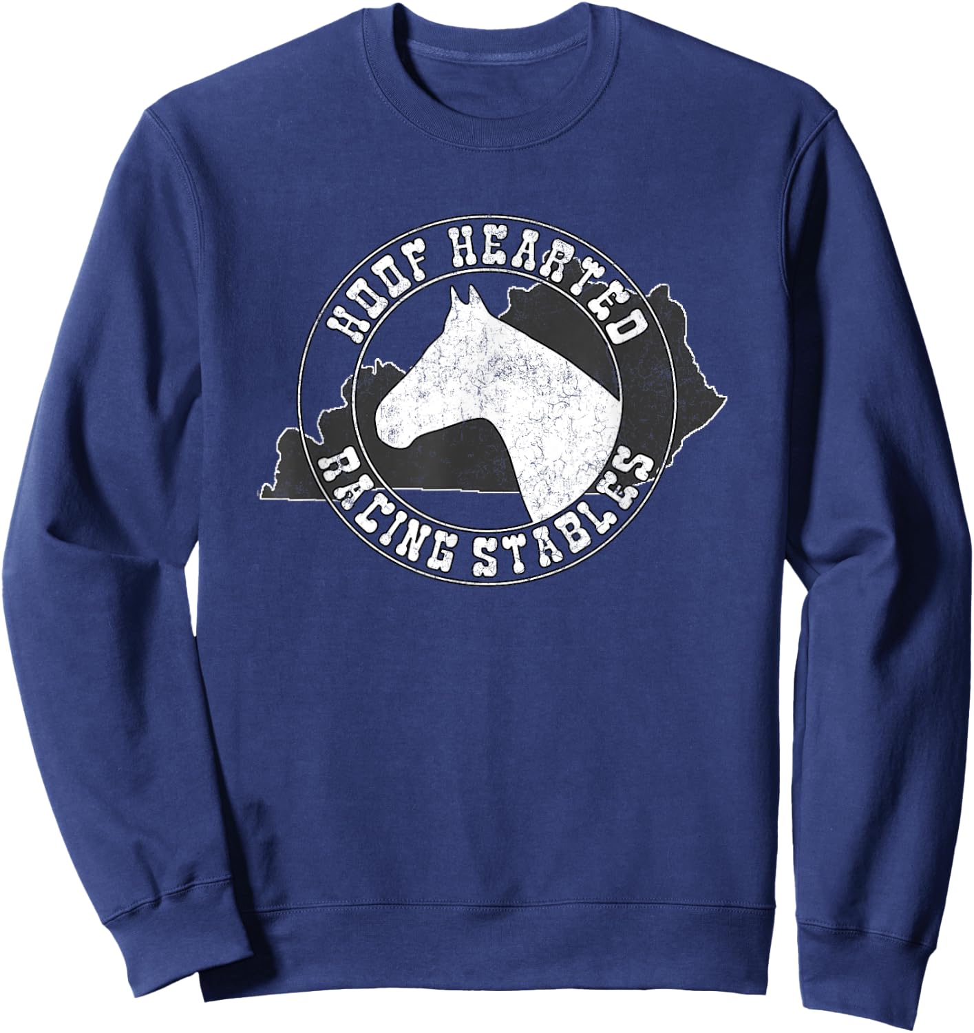 Joke Who Farted Hoof Hearted Horse Racing Track Betting Sweatshirt - Sweatshirt | Navy