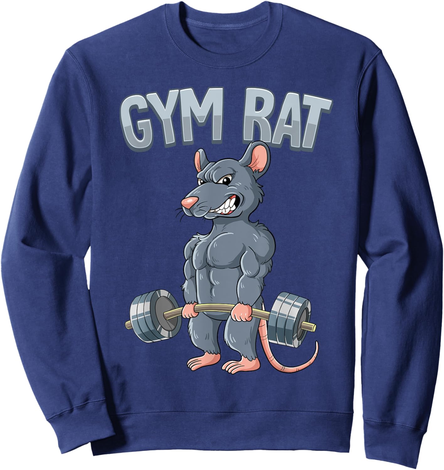 Weight Training Deadlift Gym Rat Sweatshirt - Sweatshirt | Navy
