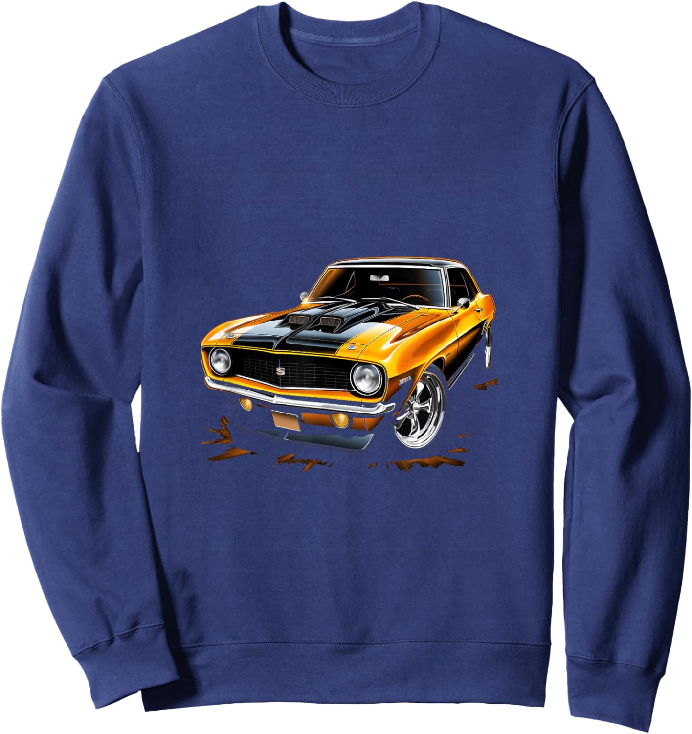 Muscle Car Classic Car Racing Sweatshirt - Sweatshirt | Navy