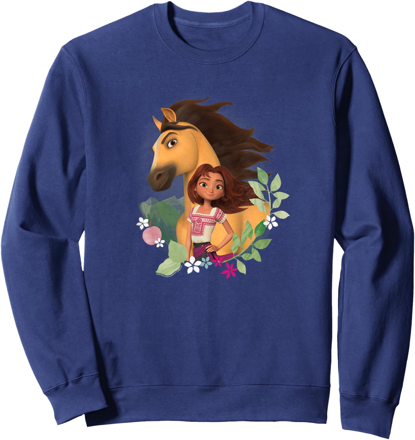 Spirit Untamed - Spirit and Lucky Foliage Sweatshirt - Sweatshirt | Navy