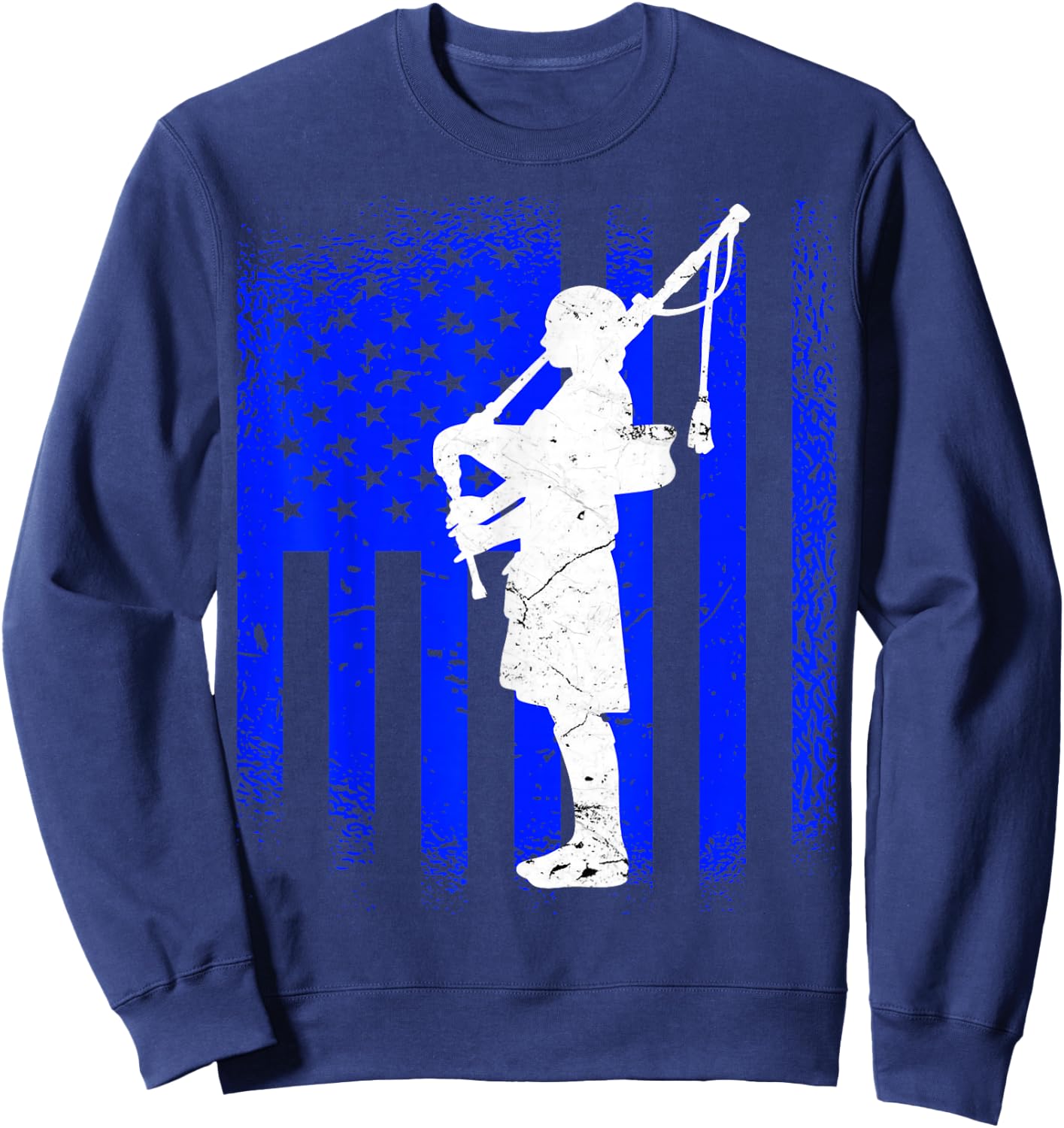 Bagpipe Bagpiping Kilt Scottish Bagpipe Sweatshirt - Sweatshirt | Navy
