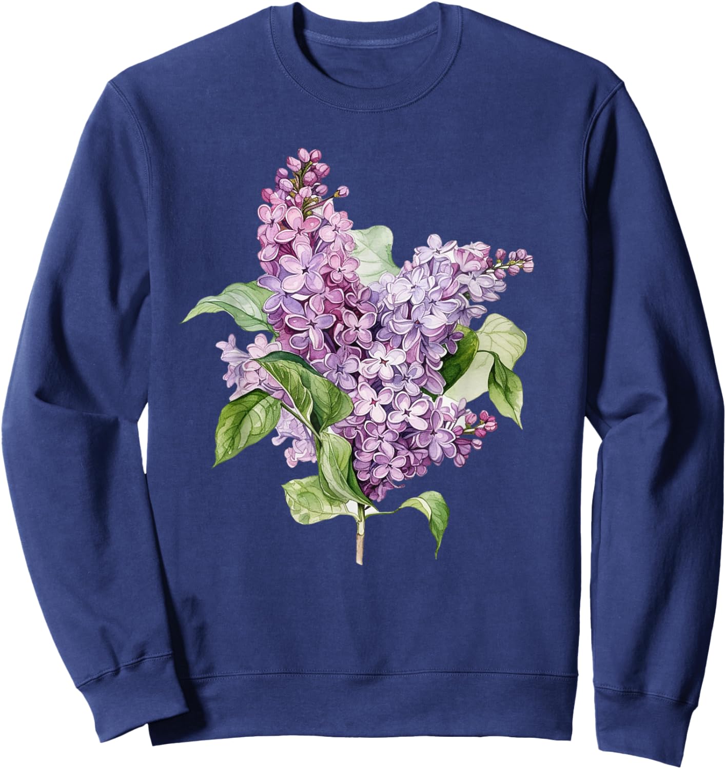 Lilac Lilacs Spring Flower Floral Design Lilac Festival Sweatshirt - Sweatshirt | Navy