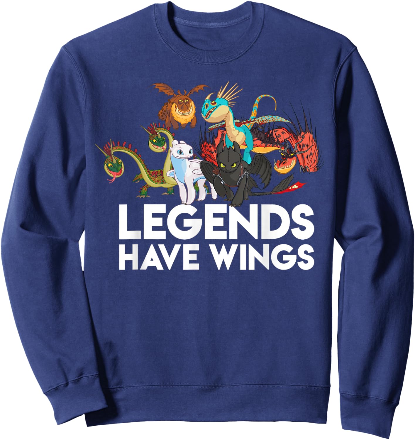 How to Train Your Dragons 3 Hidden World Legends Have Wings Sweatshirt - Sweatshirt | Navy