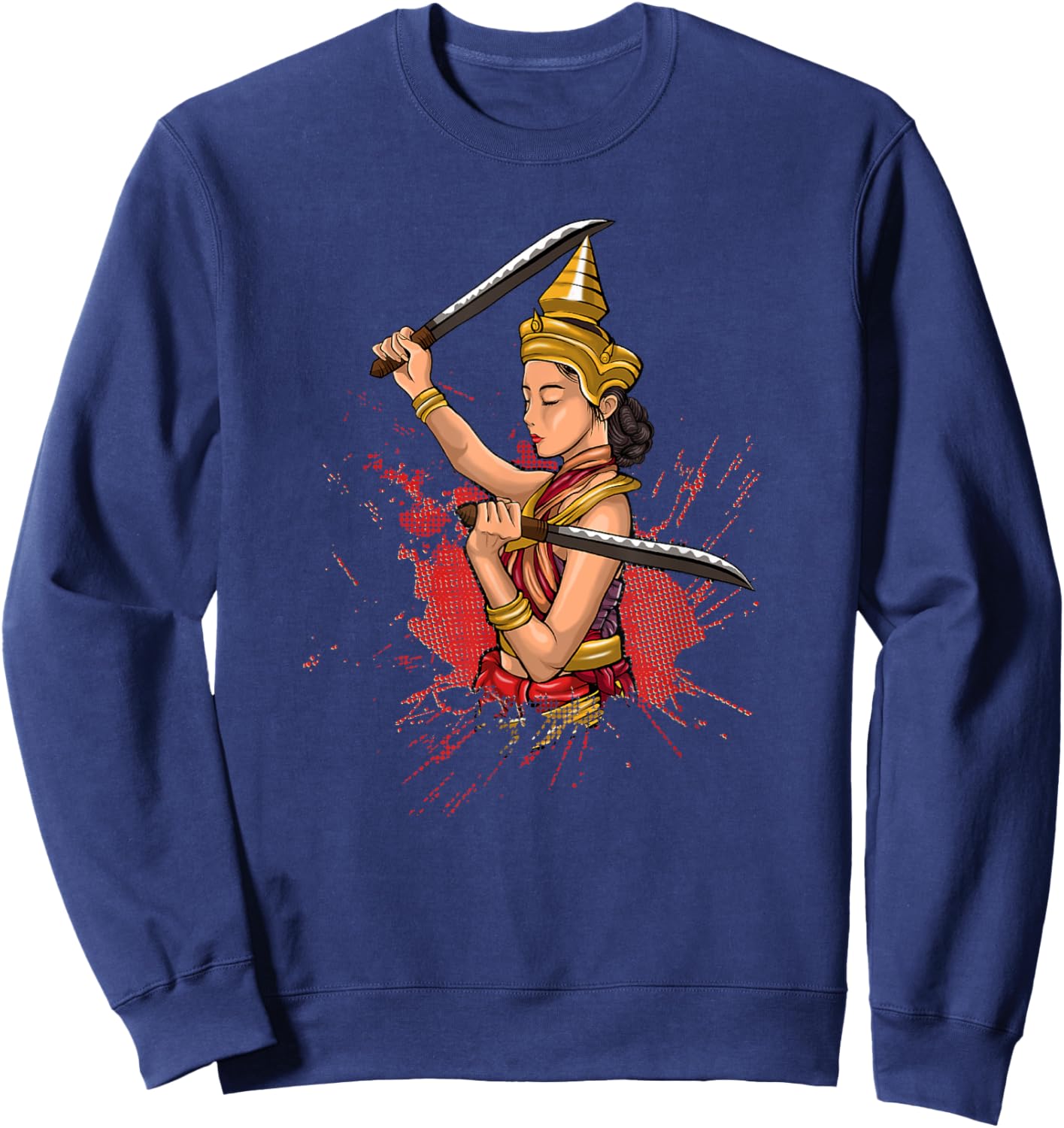 Cambodia Cambodian Proud Khmer Flag Bokator Material Arts Sweatshirt - Sweatshirt | Navy