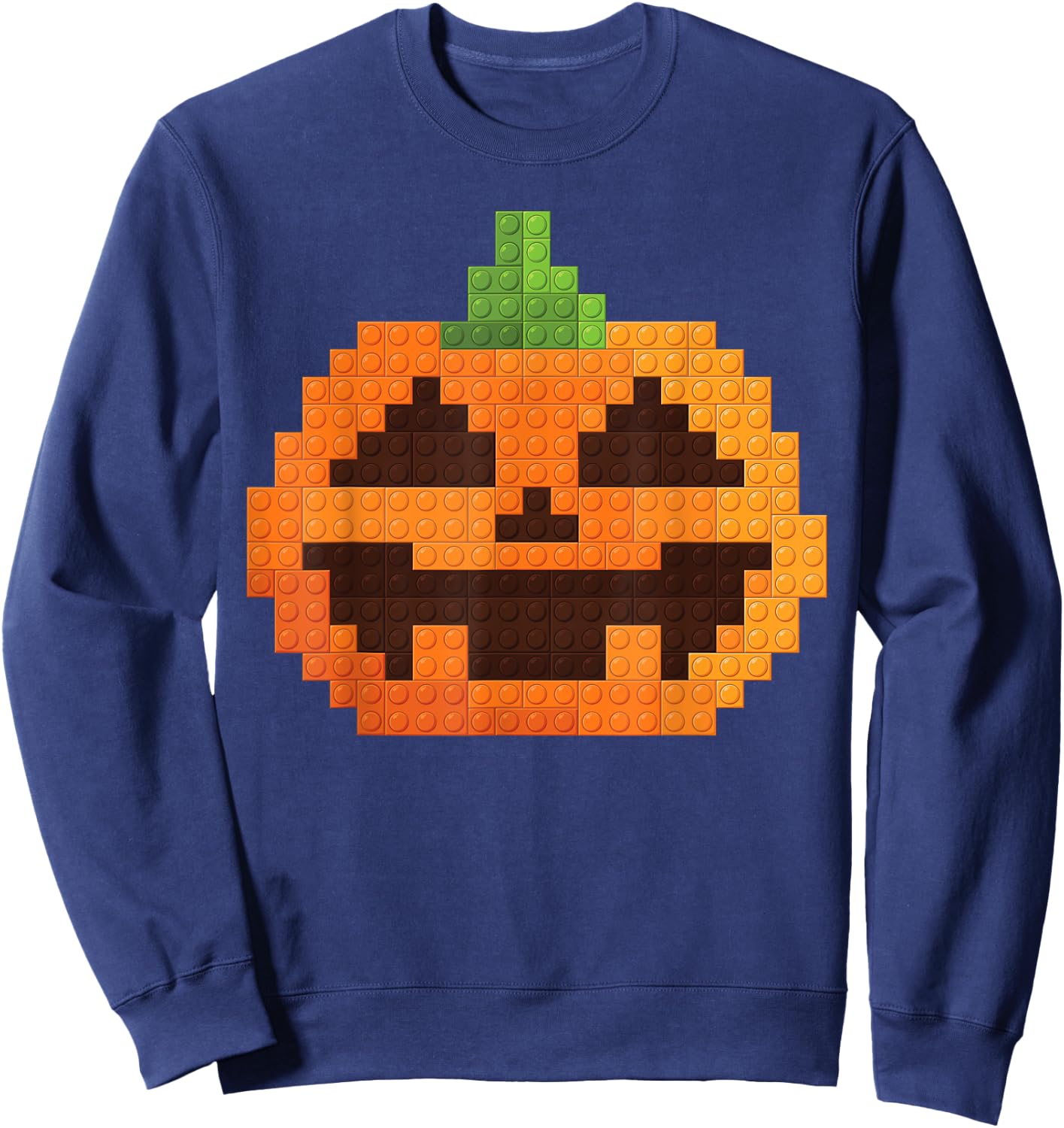 Halloween Master Builder Pumpkin kids Building Blocks Bricks Sweatshirt - Sweatshirt | Navy