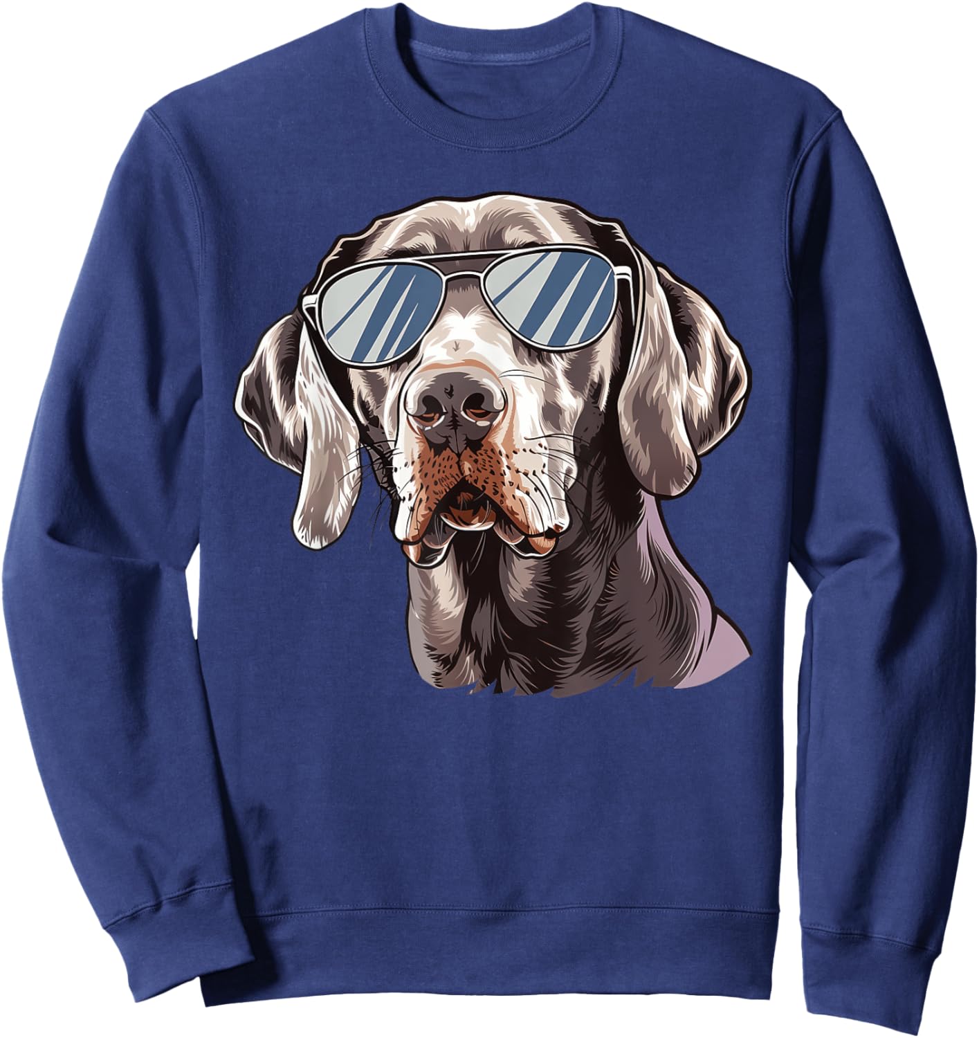 Weimaraner Dog Sunglasses Sweatshirt - Sweatshirt | Navy