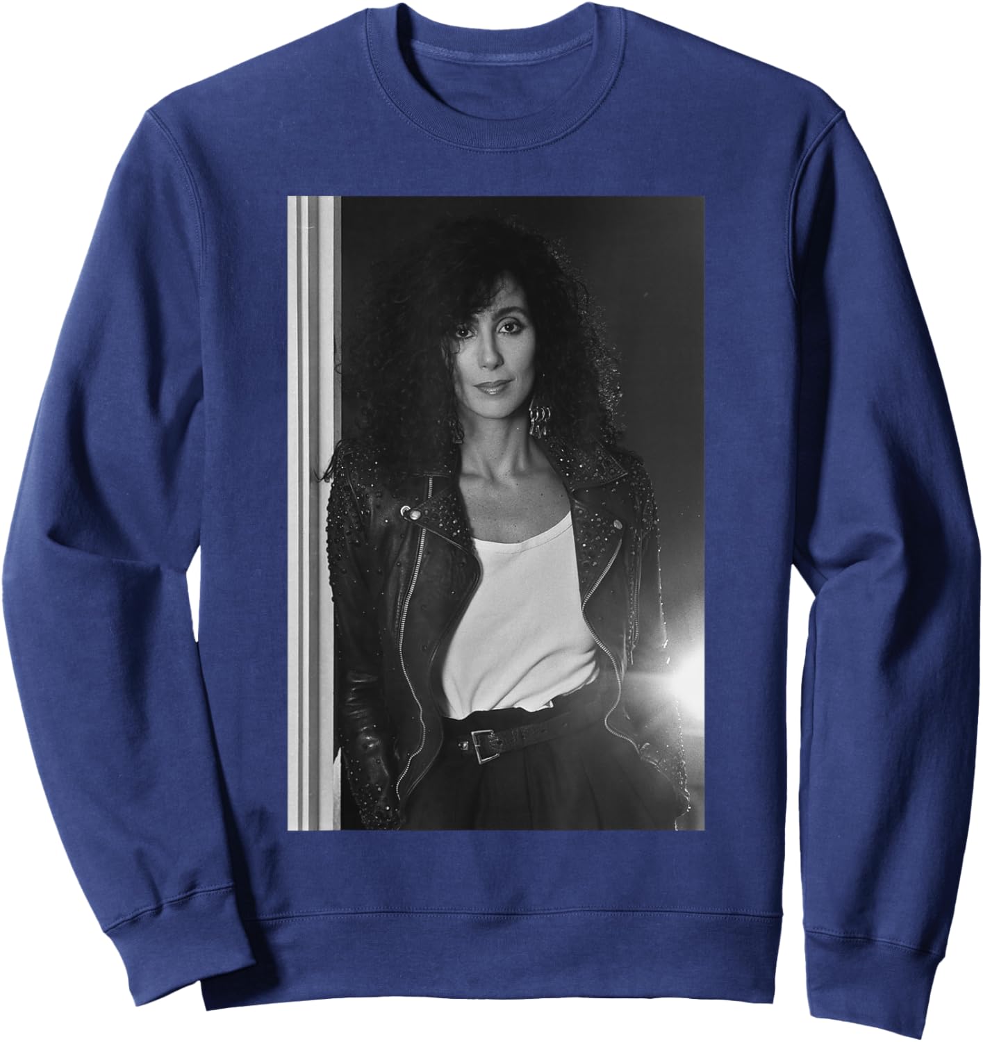 Cher Portrait 1987 I Found Someone Era Moonstruck Sweatshirt - Sweatshirt | Navy