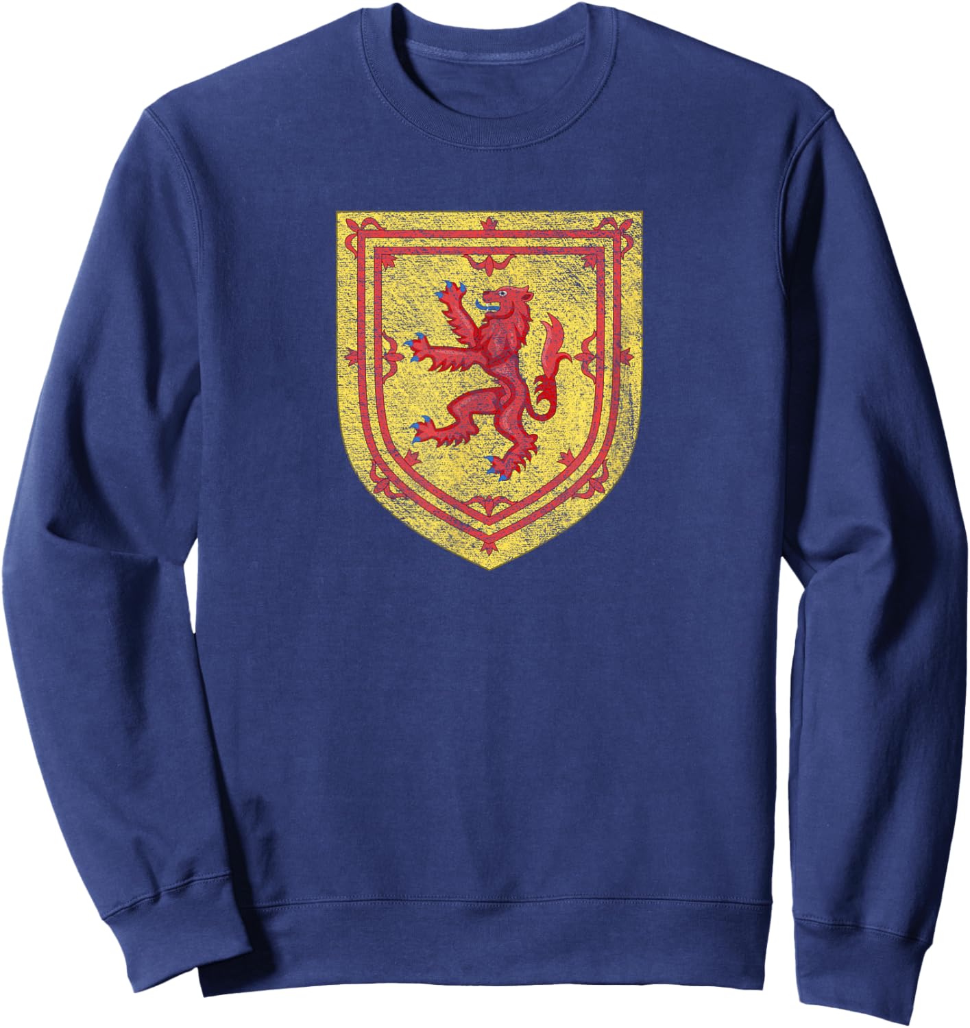 Scottish Lion Emblem Scotland Flag Coat of Arms Independence Sweatshirt - Sweatshirt | Navy