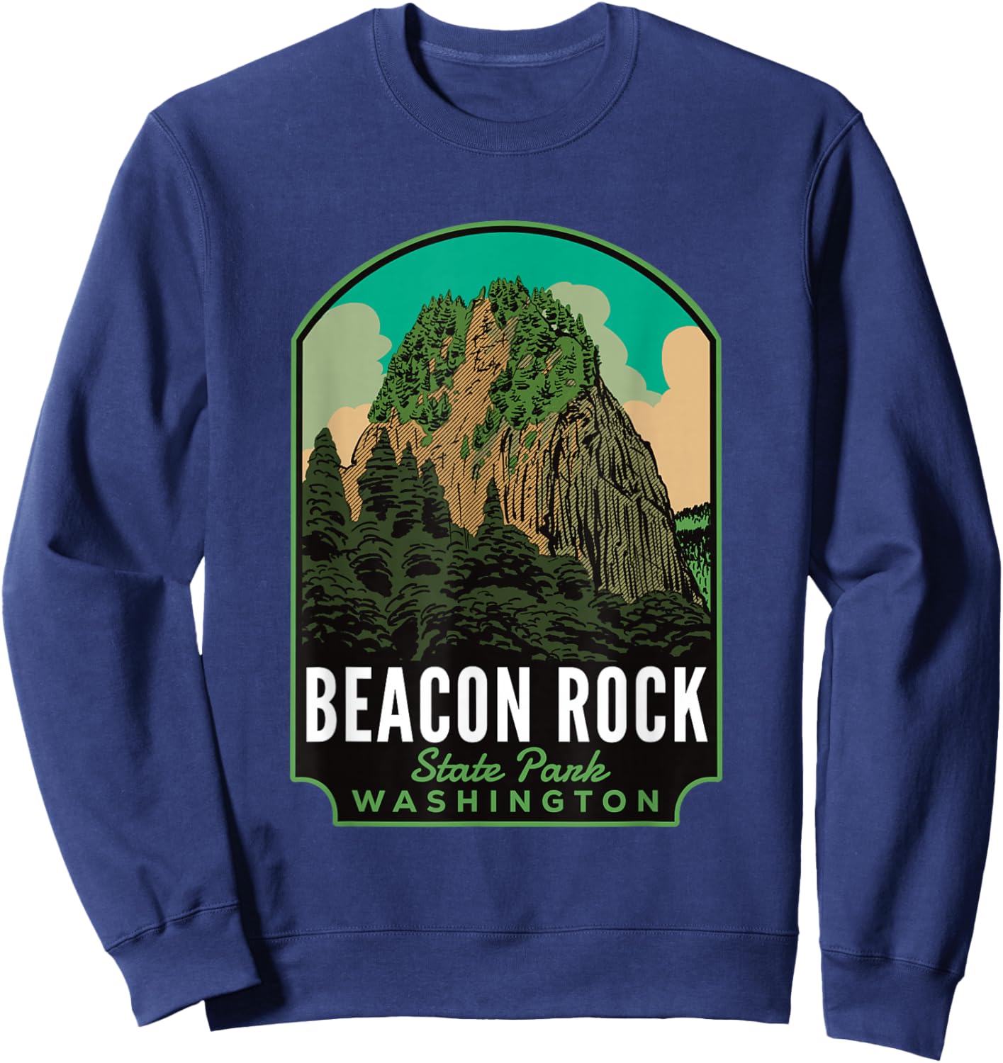 Beacon Rock State Park WA Sweatshirt - Sweatshirt | Navy