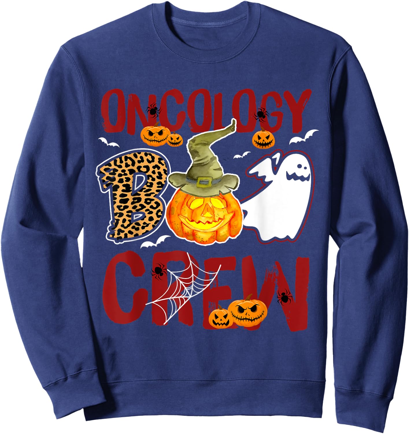 Oncology Boo Crew Halloween Oncologist match costume Sweatshirt - Sweatshirt | Navy