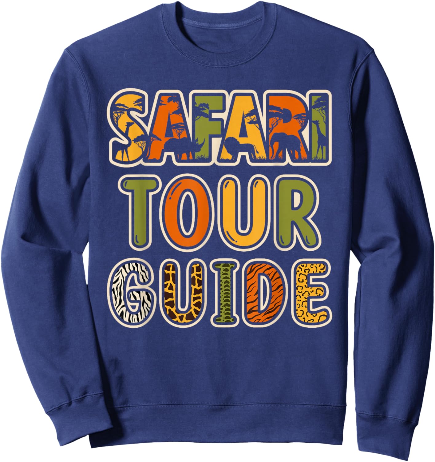 Safari Tour Guide Safari Outfit Safari Costume Cute Safari Sweatshirt - Sweatshirt | Navy
