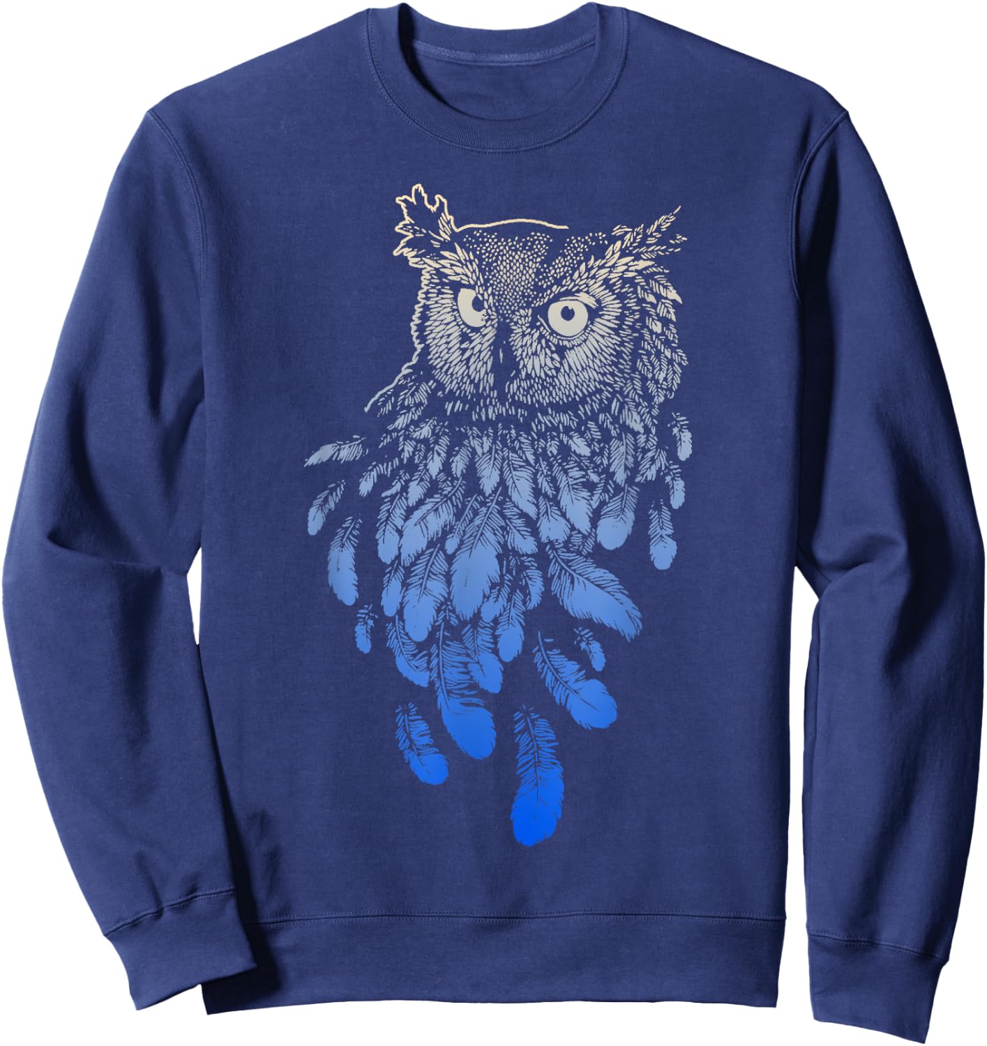 Owl Shirt - Owl Gift Spirit Animal Tribal Sweatshirt - Sweatshirt | Navy