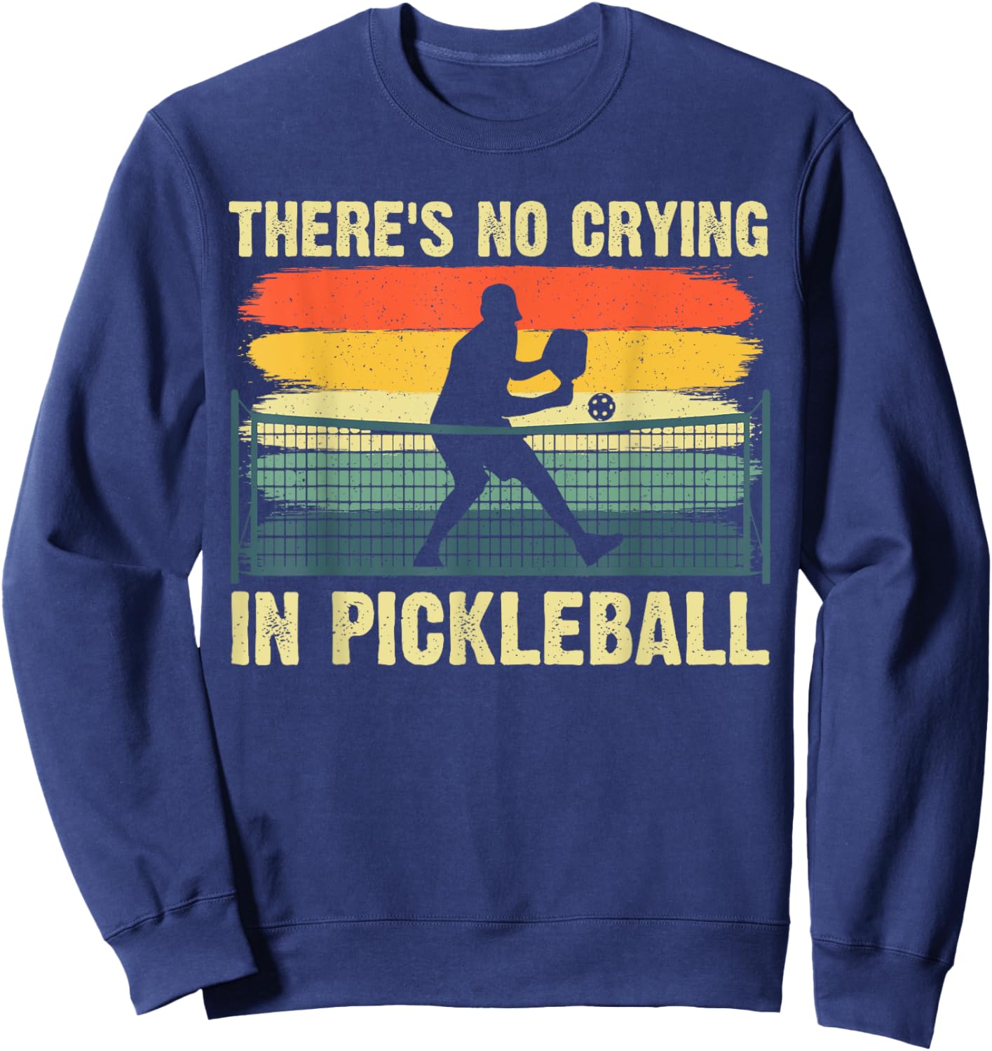 Funny Pickleball Art Women Pickleball Player Paddle Sweatshirt - Sweatshirt | Navy