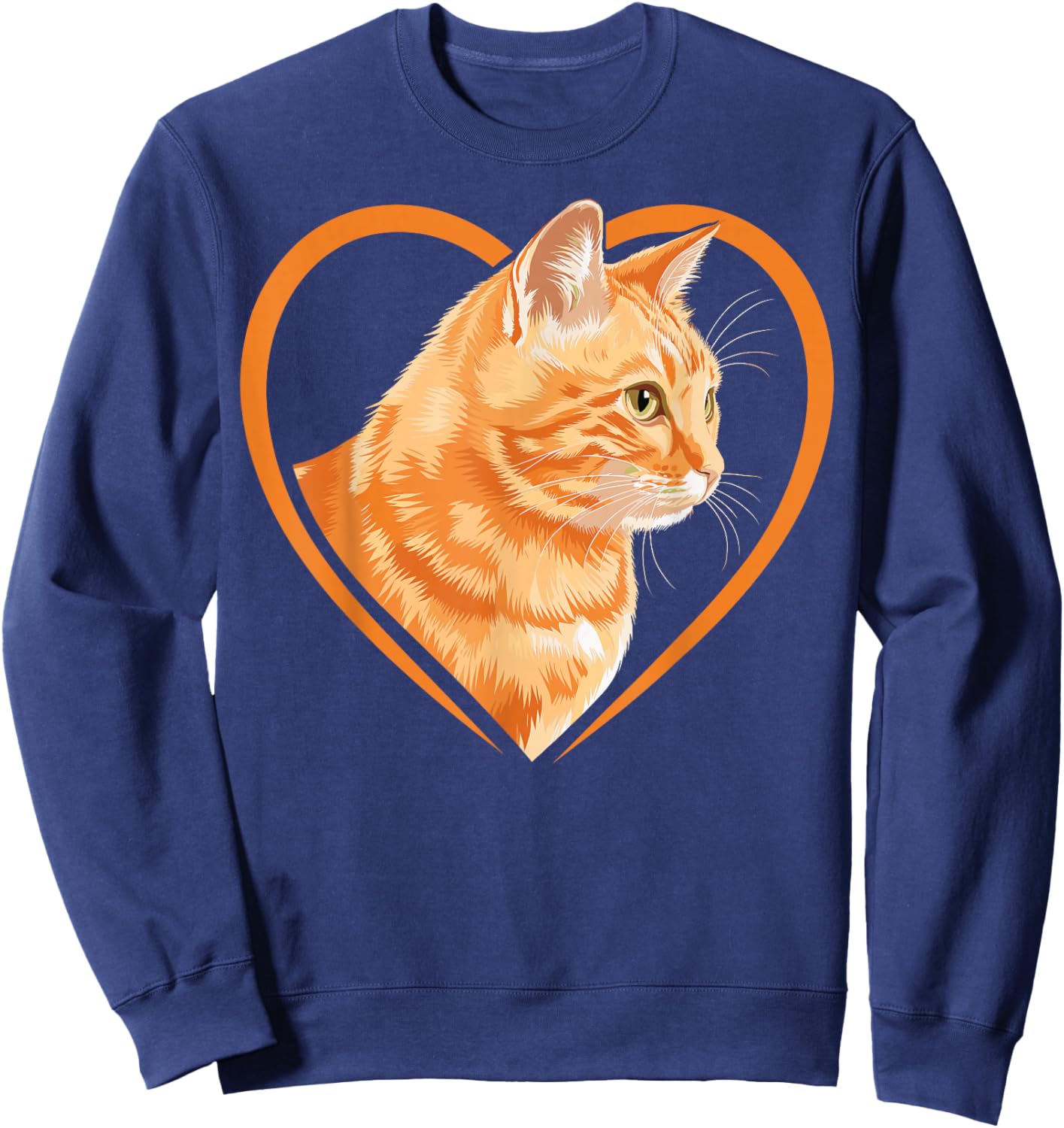 Orange Tabby Cat Orange Cat Sweatshirt - Sweatshirt | Navy
